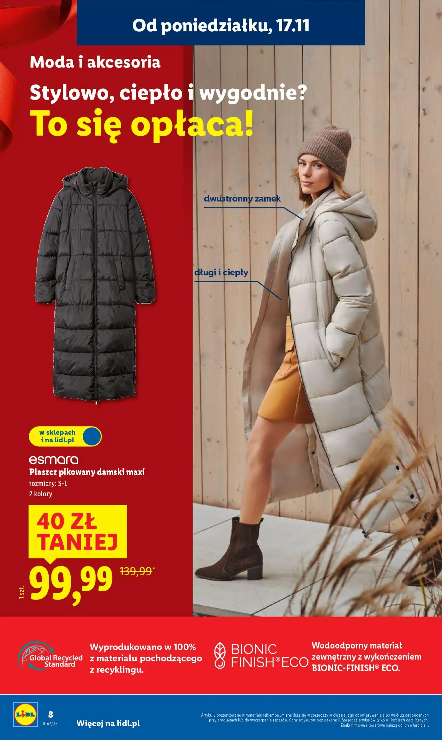 Lidl Black Friday od 17.11.2025 | Strona: 12 | Produkty: Płaszcz