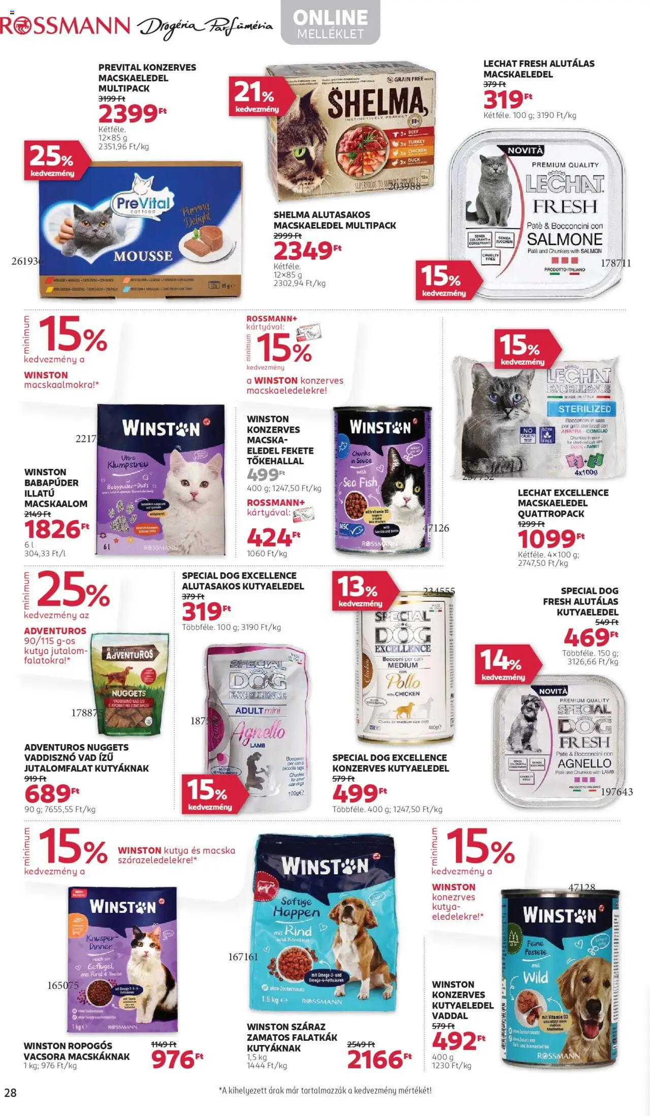 Rossmann akciós ujság - amely érvényes a következő dátumtól: 25.08.2025 | Oldal: 32 | Termékek: Macskaalom, Macskaeledel, Kutyaeledel, Nuggets
