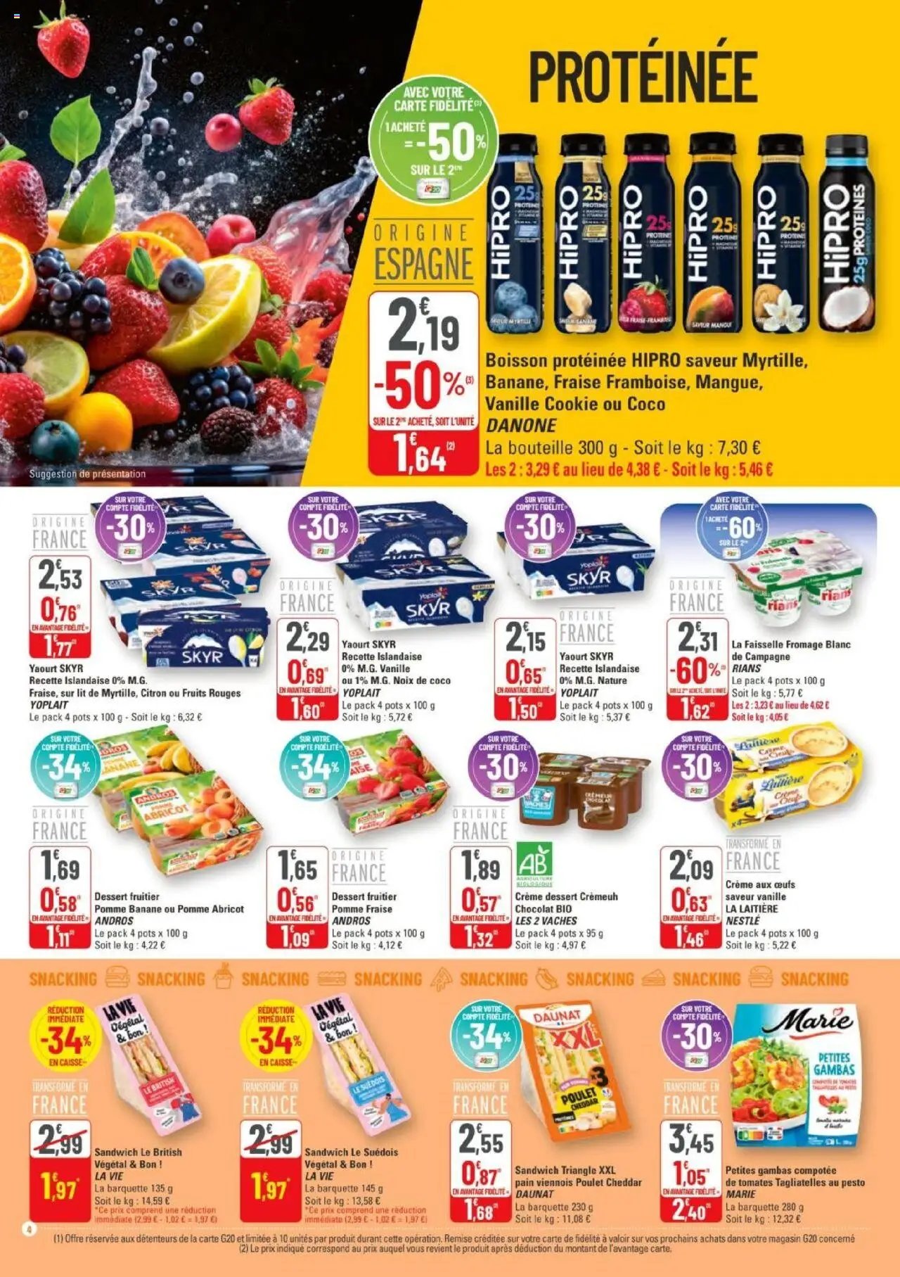  | Page: 4 | Produits: Citron, Fromage blanc, Banane, Crème