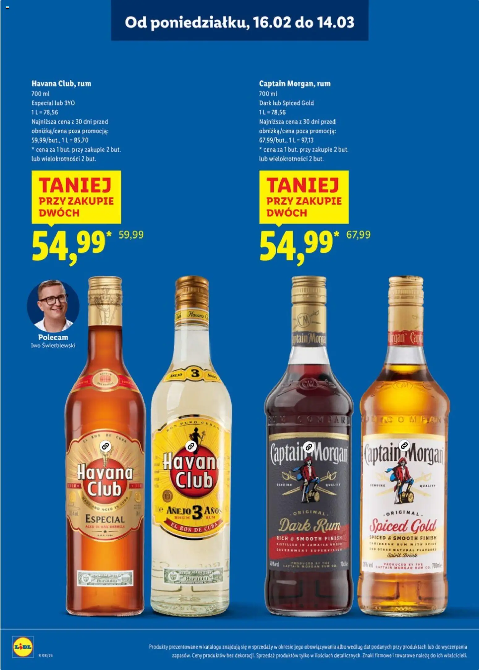 Lidl Katalog alkoholi mocnych od 16.02.2026 | Strona: 14 | Produkty: Captain Morgan, Rum, Finish