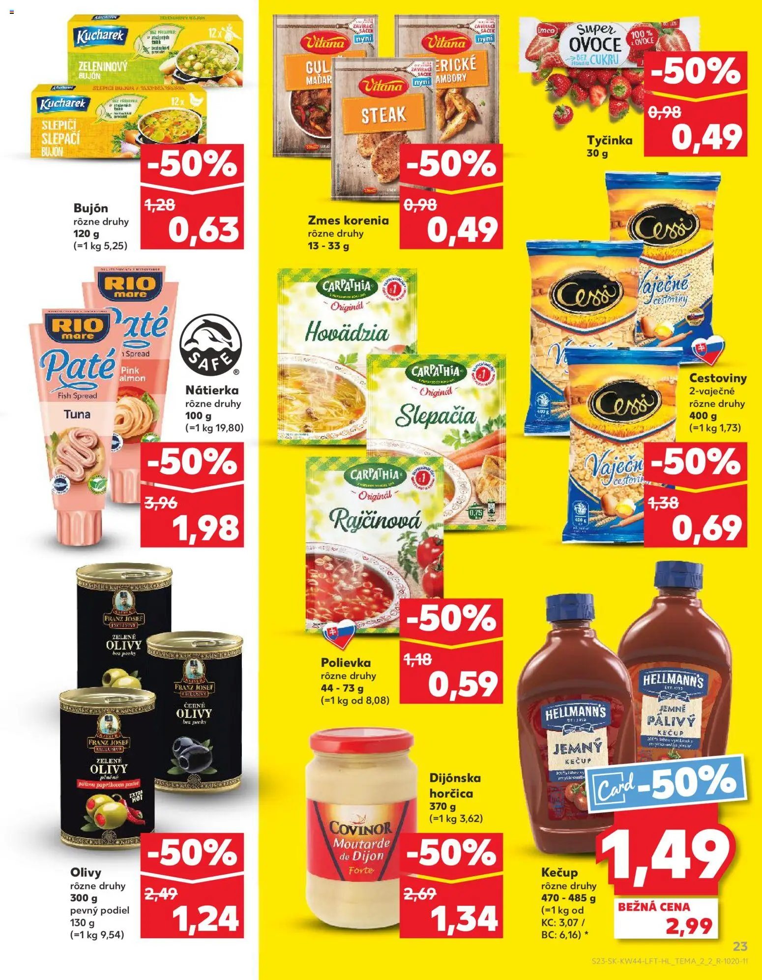 Nové Kaufland akcie – leták je platný od 30.10.2025 | Strana: 23 | Produkty: Bujón, Cestoviny, Rio Mare, Steak