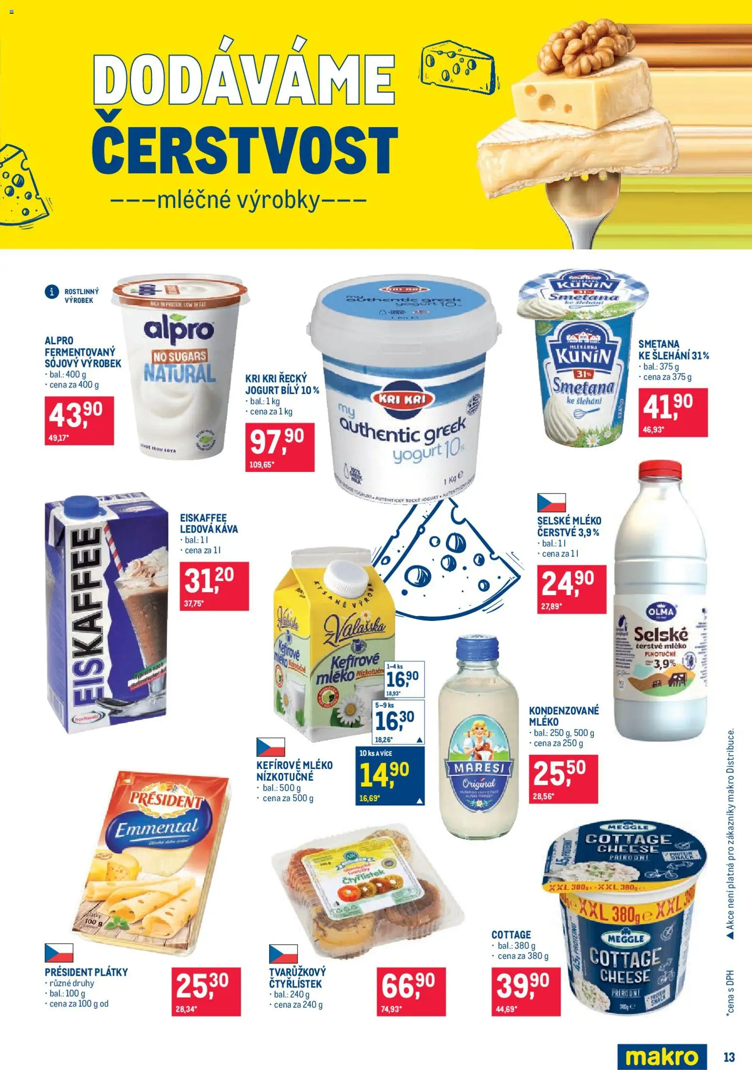 Makro leták - Pro milovníky jídla od 25.02.2026 | Strana: 13 | Produkty: Ledová káva, Jogurt, Káva, Eiskaffee ledová káva