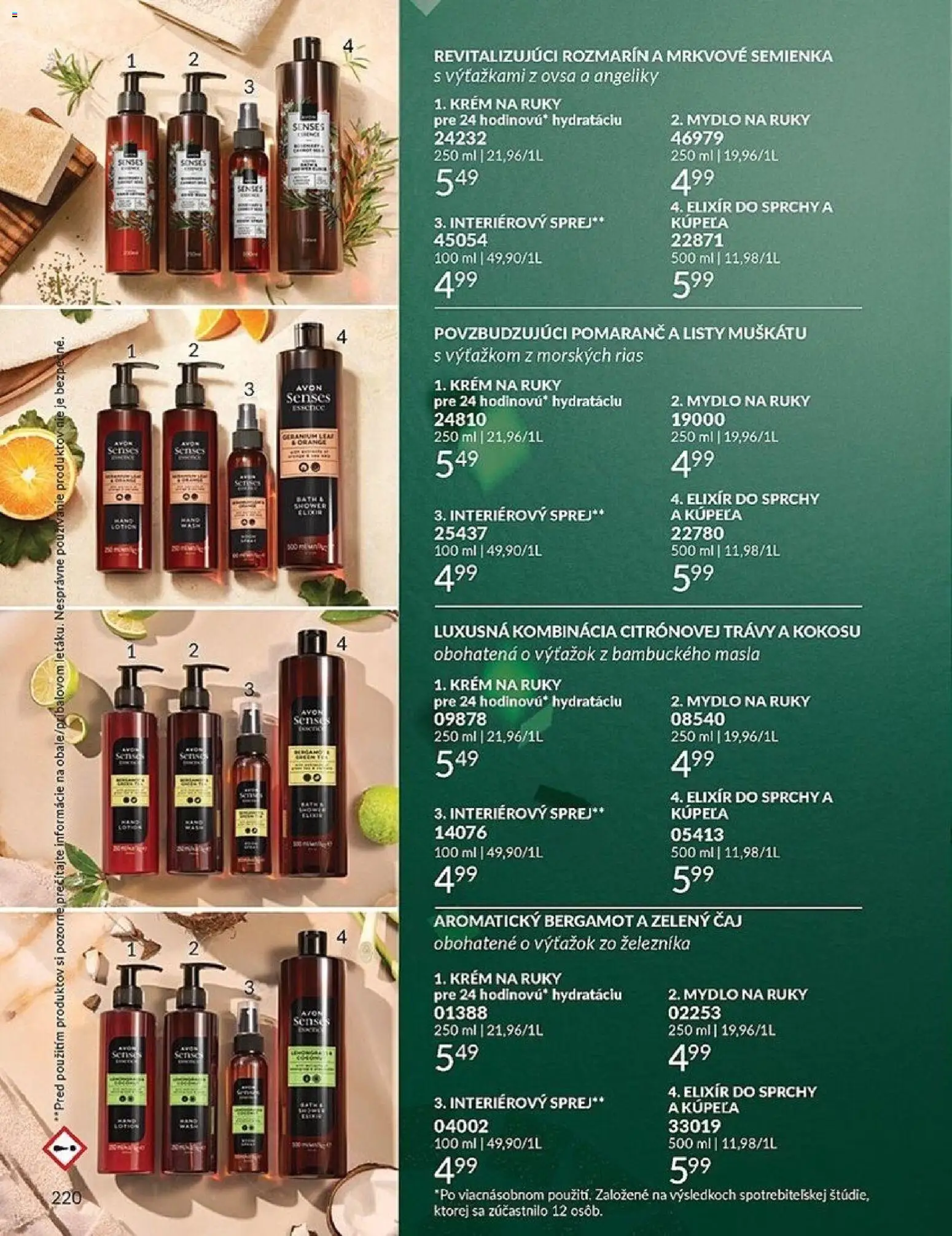 Nové Avon akcie – leták je platný od 01.12.2025 | Strana: 220 | Produkty: Čaj, Krém na ruky, Mydlo, Krém