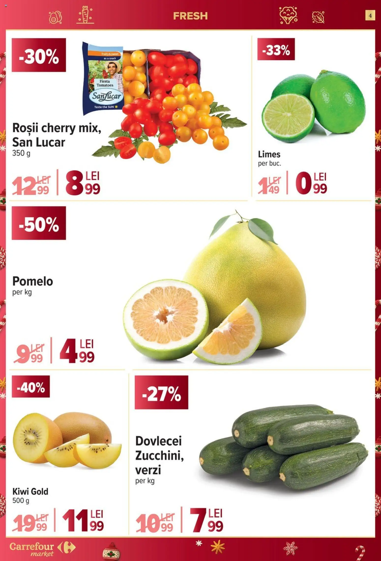 Noul catalog Carrefour – valabil de la 27.12.2025 | Pagină: 4 | Produse: Roșii, Kiwi