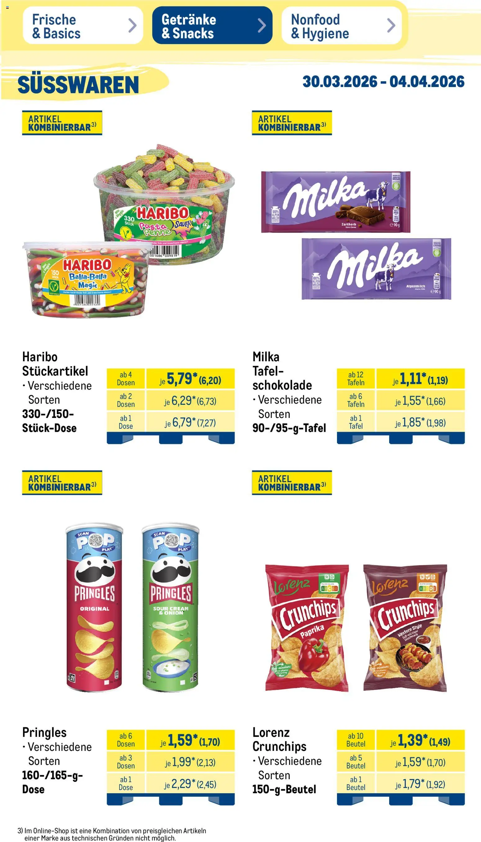 Metro Prospekt 	 – gültig ab 30.03.2026 | Seite: 27 | Produkte: Schokolade, Milka, Paprika, Pringles