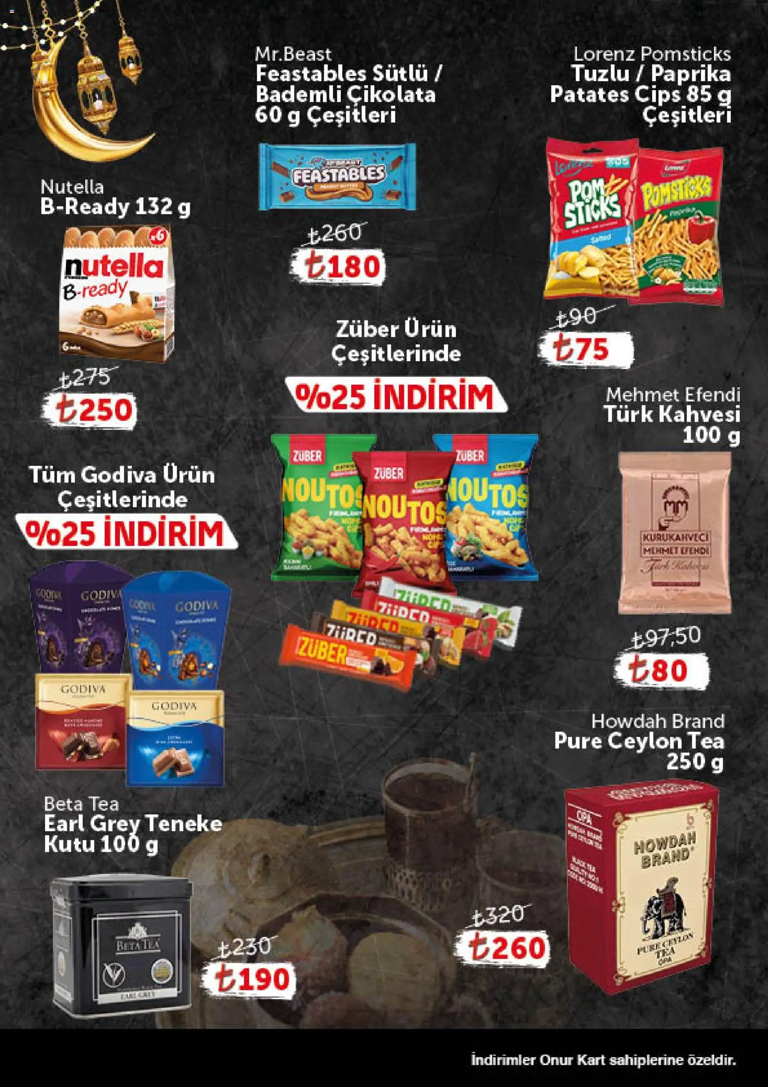 Onur Market Katalog - Gurme - 24.02.2026 tarihinden itibaren geçerlidir | Sayfa: 7 | Ürünler: Kutu, Çikolata, Cips, Patates