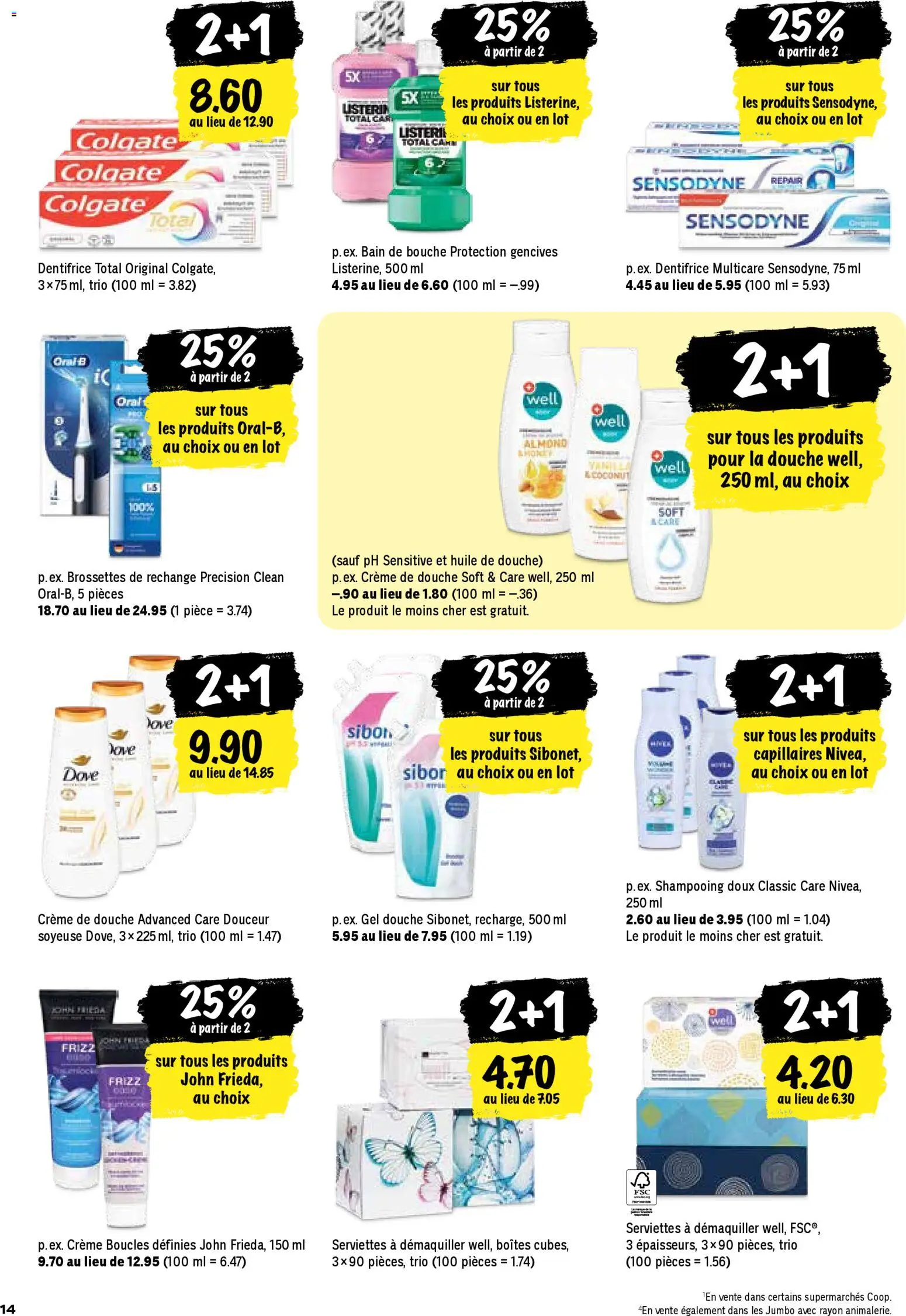 Coop - Les actions de la semaine – gültig ab 29.12.2025 | Seite: 14 | Produkte: Shampoo, Shower Gel, Creme