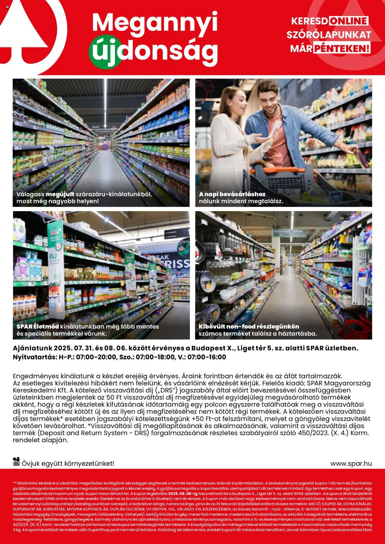 Spar akciós ujság - amely érvényes a következő dátumtól: 31.07.2025 | Oldal: 2 | Termékek: Szőlő, Bútor