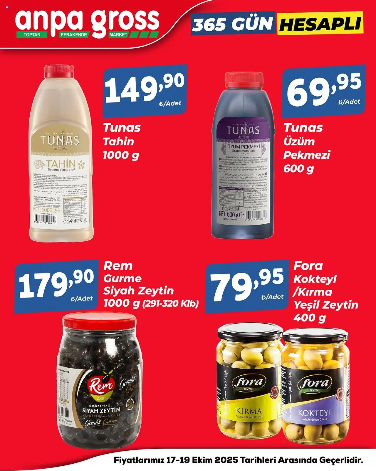 Anpa Gross Katalog Cuma-Pazar - 17.10.2025 tarihinden itibaren geçerlidir | Sayfa: 9 | Ürünler: Üzüm, Zeytin