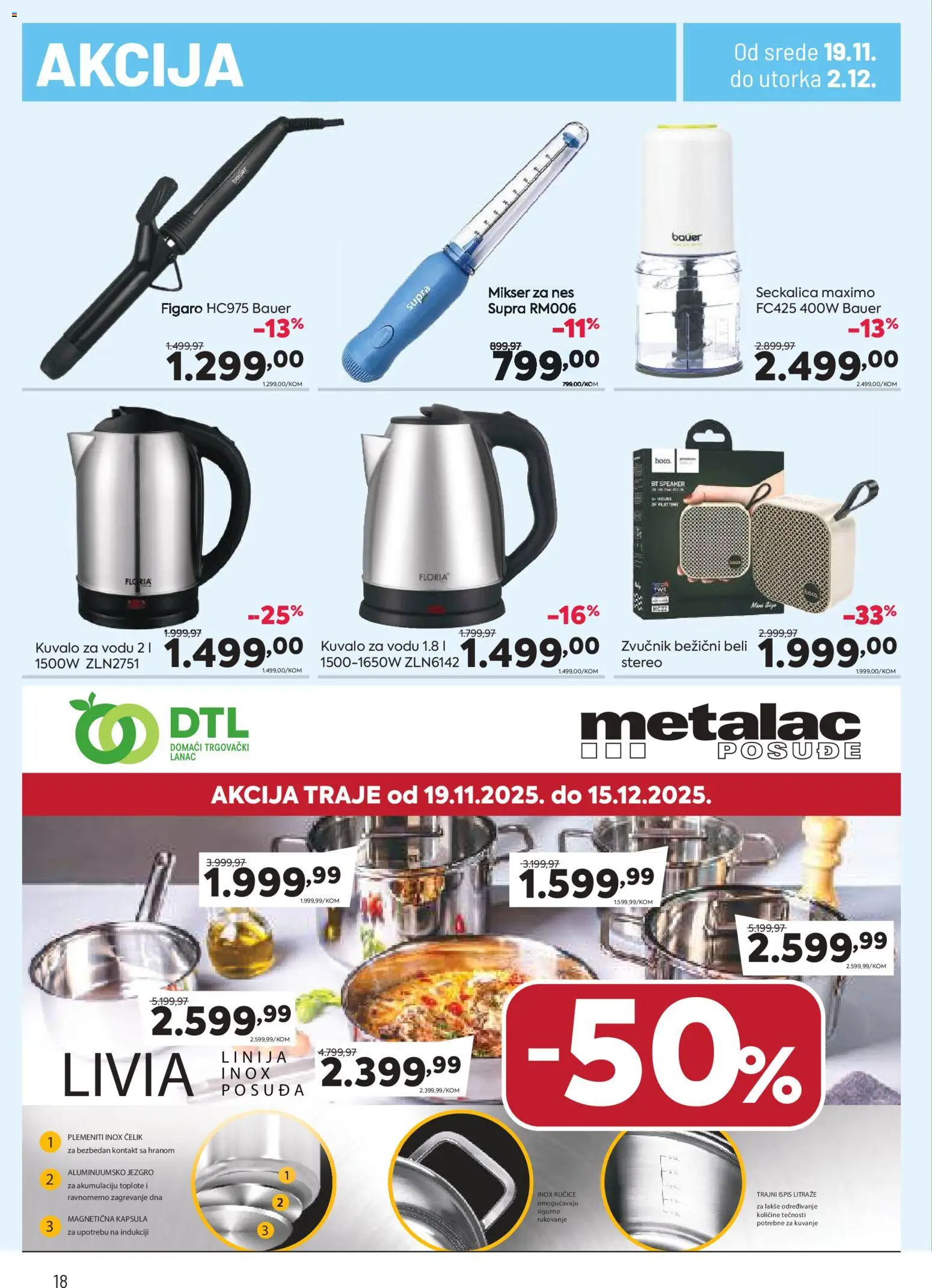 PerSu katalog - važi od 19.11.2025 | Strana: 18 | Proizvode: Mikser, Seckalica, Zvučnik