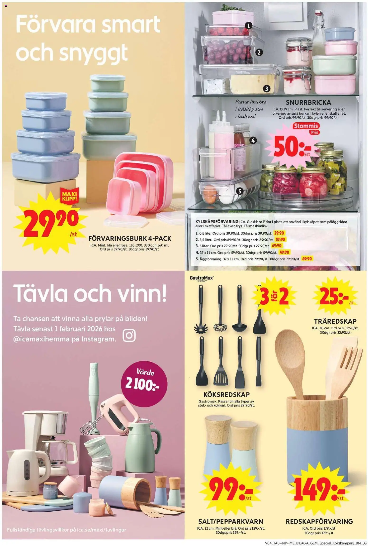 ICA Maxi reklamblad aktuell från 19.01.2026 | Sida: 16 | Produkter: Salt, Set, Kylskåp