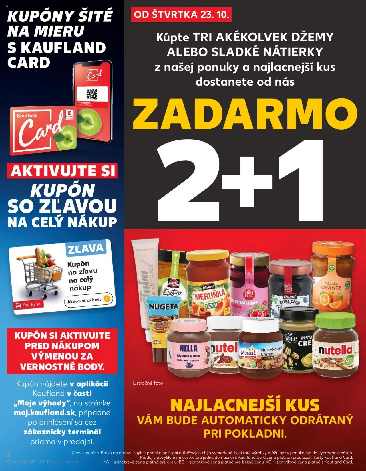 Nové Kaufland akcie – leták je platný od 23.10.2025 | Strana: 2 | Produkty: Apple, Nutella