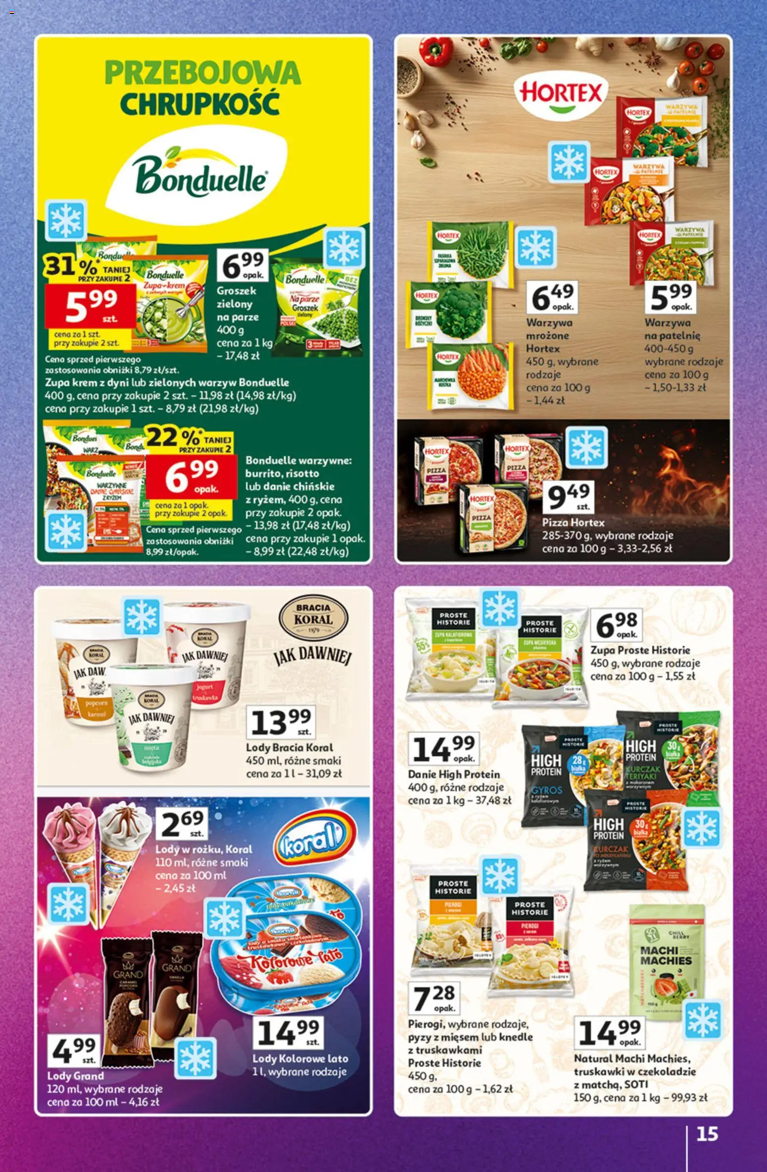 Auchan gazetka - Znane Marki Hipermarket od 23.04.2026 | Strona: 15 | Produkty: Krem z dyni, Zupa, Knedle, Krem
