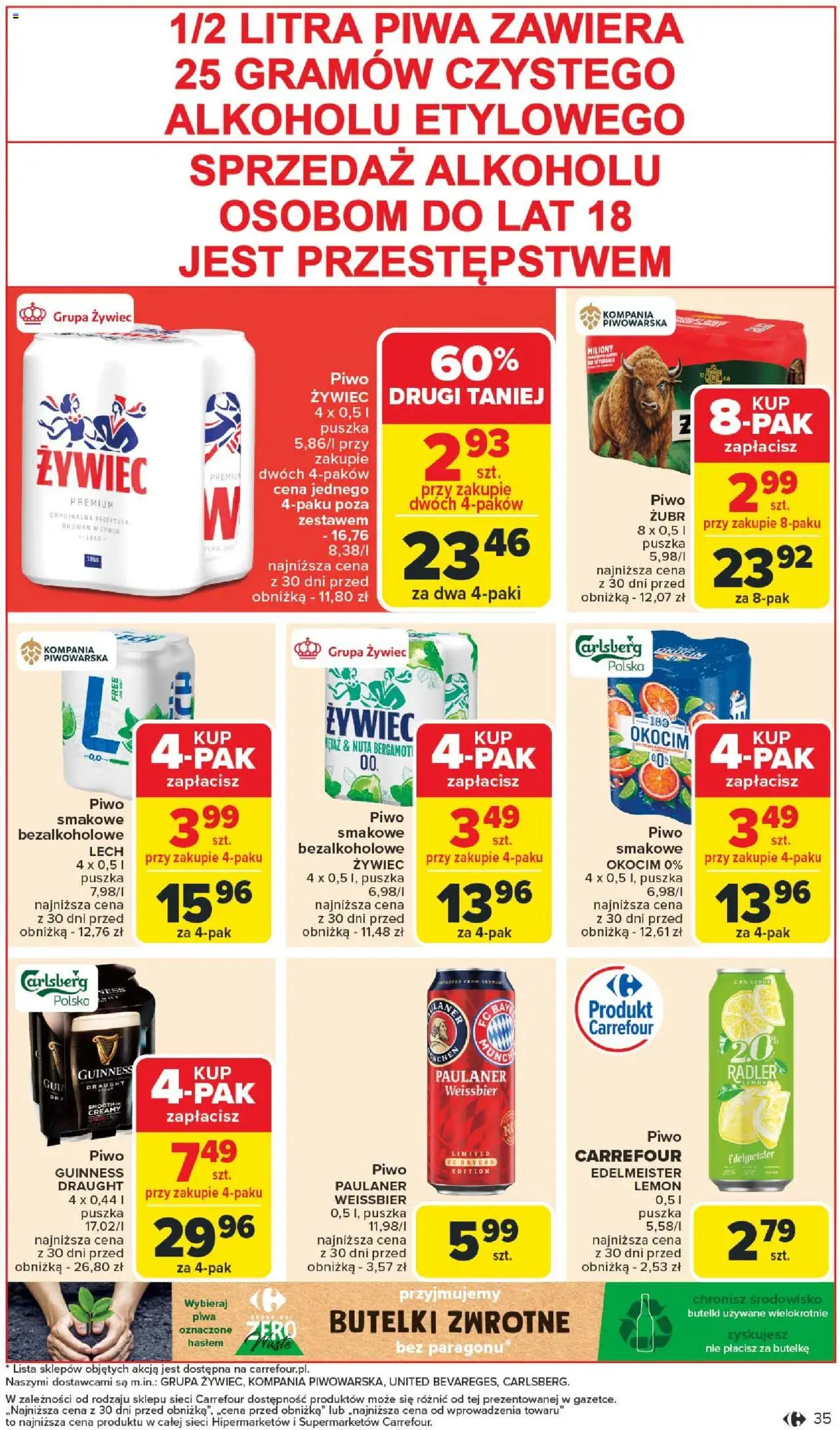 Carrefour Gazetka od 18.08.2025 | Strona: 37 | Produkty: Piwo Guinness, Guinness, Piwo