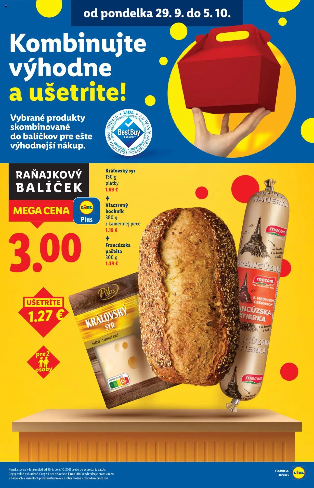 Nové Lidl akcie – leták je platný od 29.09.2025 | Strana: 22 | Produkty: Syr