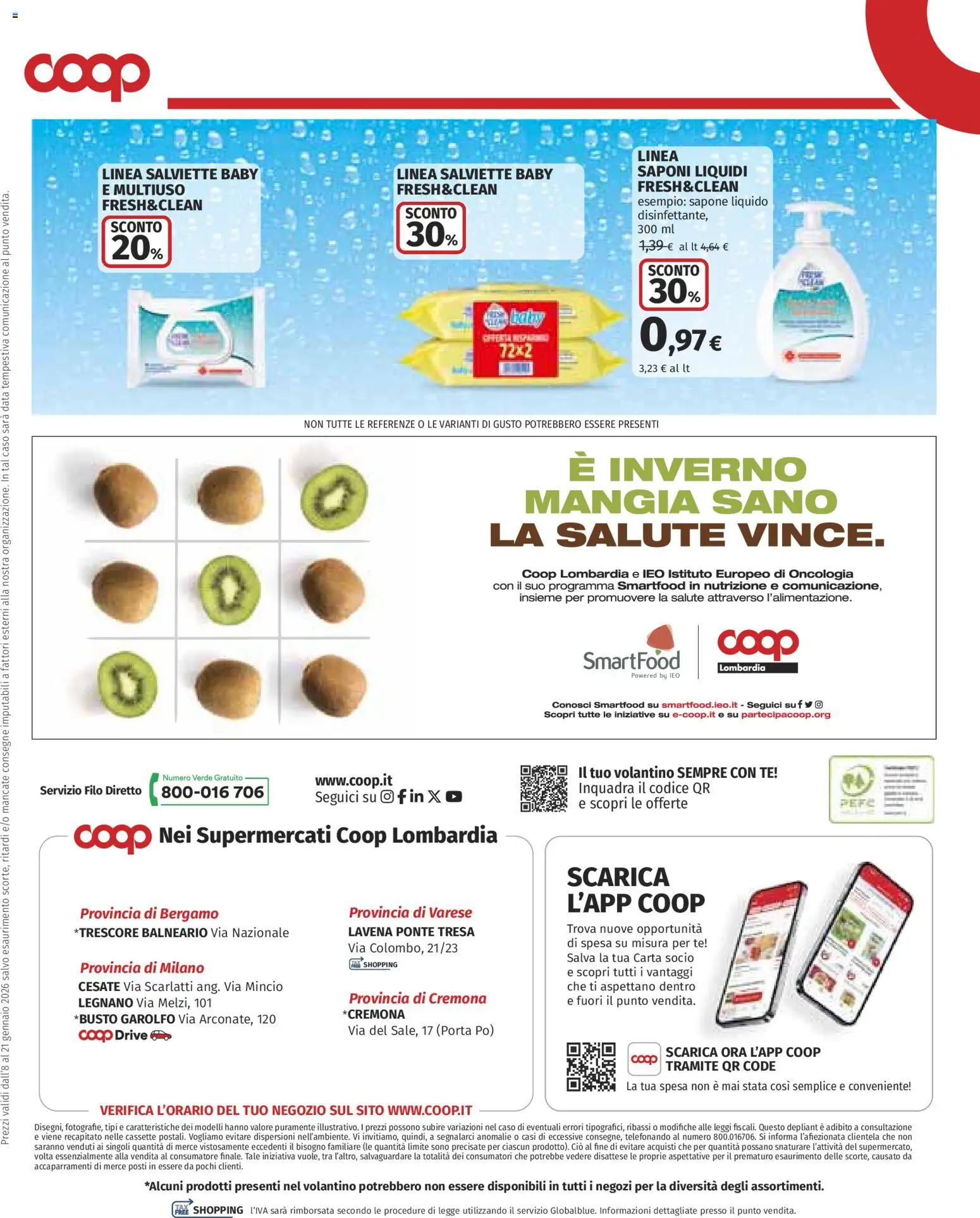 Volantino COOP del 08.01.2026 | Pagina: 18 | Prodotti: Sapone, Tè, Data, Fan