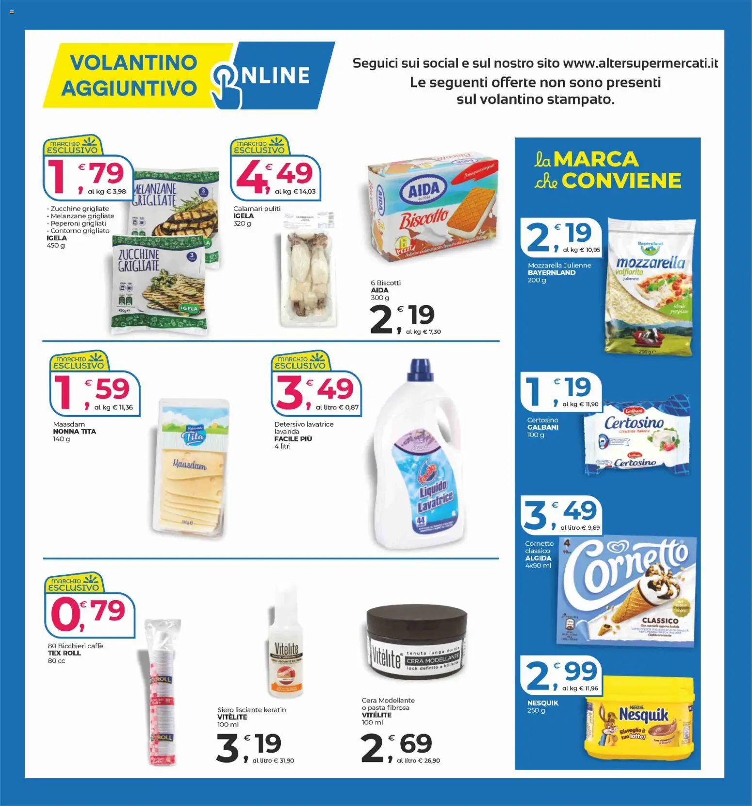 Volantino Alter Discount del 17.10.2025 | Pagina: 14 | Prodotti: Biscotti, Latte, Zucchine, Lavanda