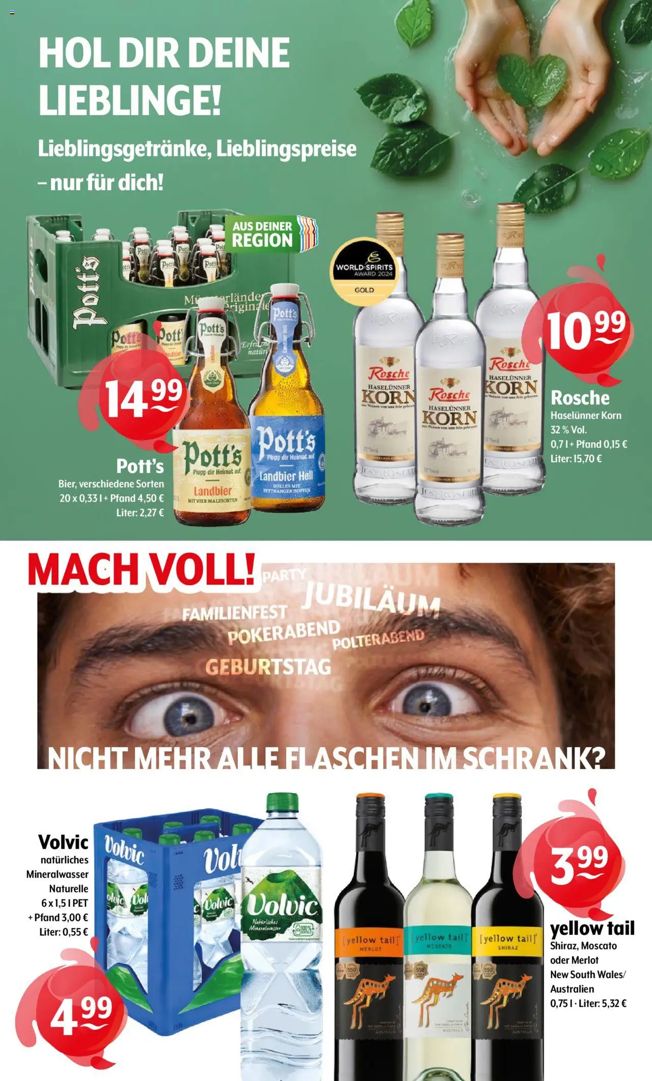 Getränke Hoffmann - Nordrhein - Westfalen – gültig ab 29.09.2025 | Seite: 11 | Produkte: Schrank, Merlot, Mineralwasser, Volvic