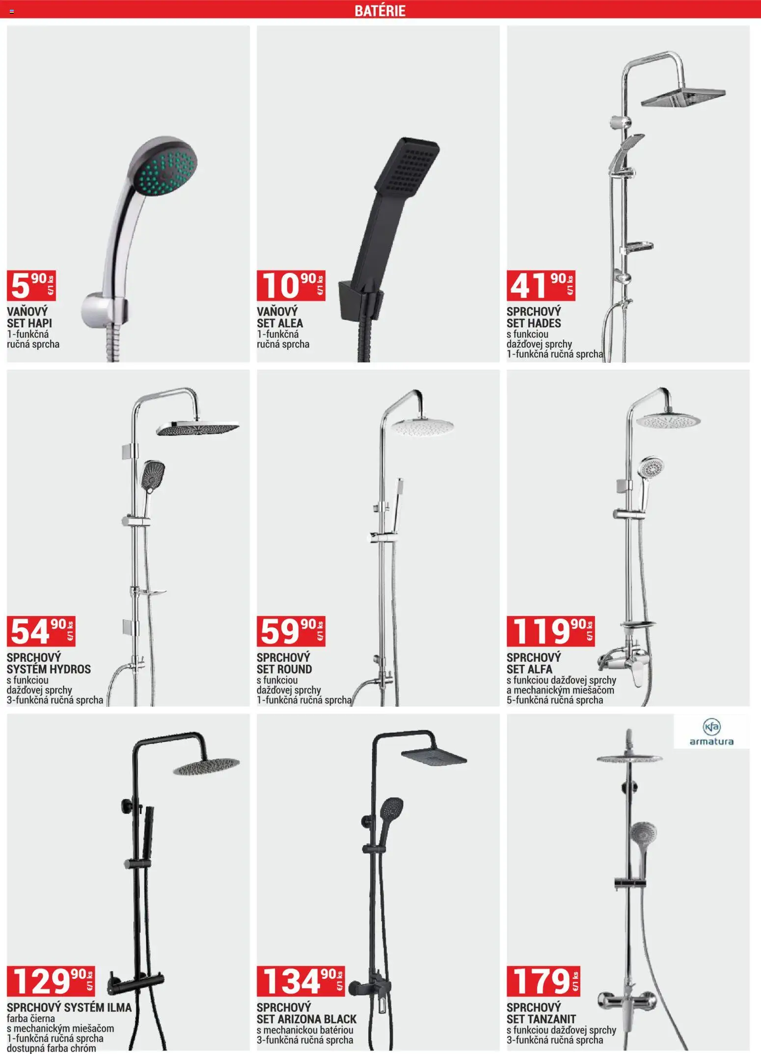 Nové Merkury Market akcie – leták je platný od 01.02.2026 | Strana: 4 | Produkty: Sprcha