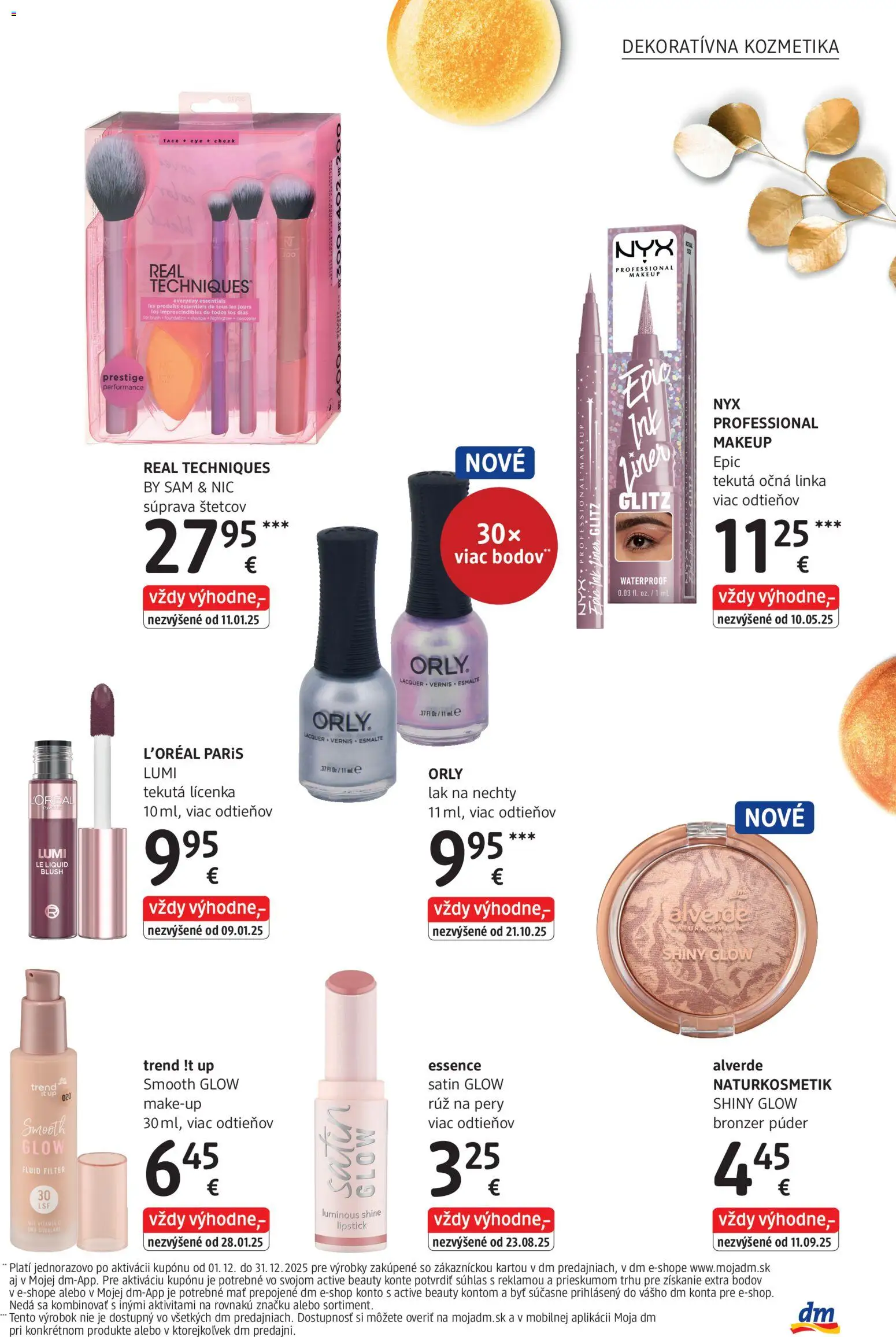 Nové dm drogerie akcie – leták je platný od 01.12.2025 | Strana: 7 | Produkty: Púder, Bronzer, Očná linka, Rúž na pery