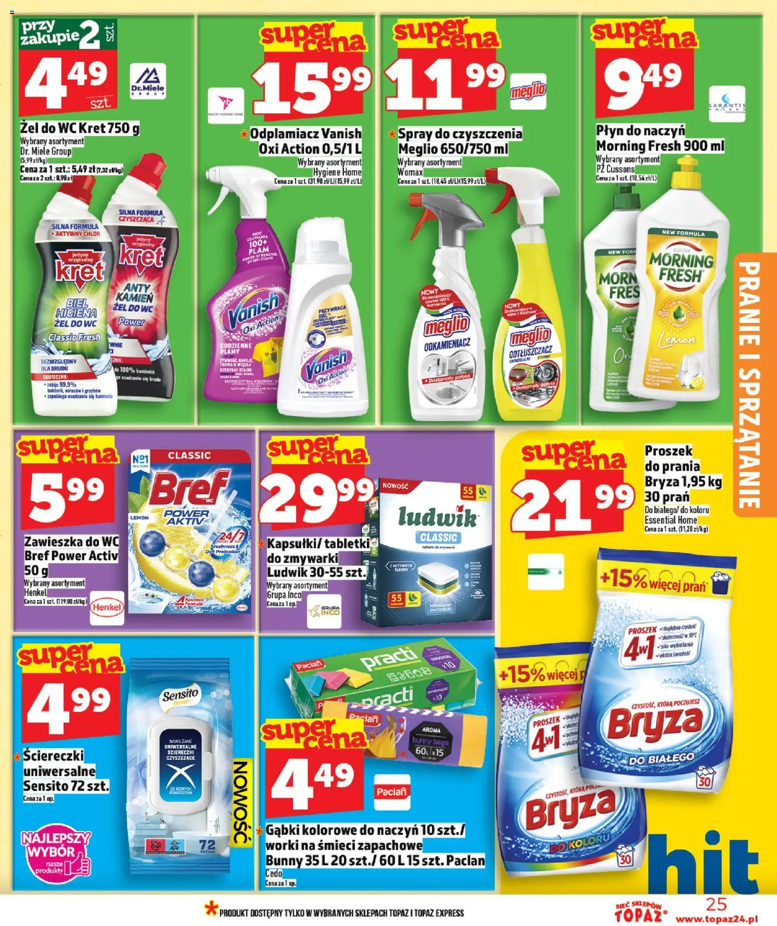 Topaz gazetka od 23.04.2026 | Strona: 25 | Produkty: Meglio, Vanish, Odplamiacz