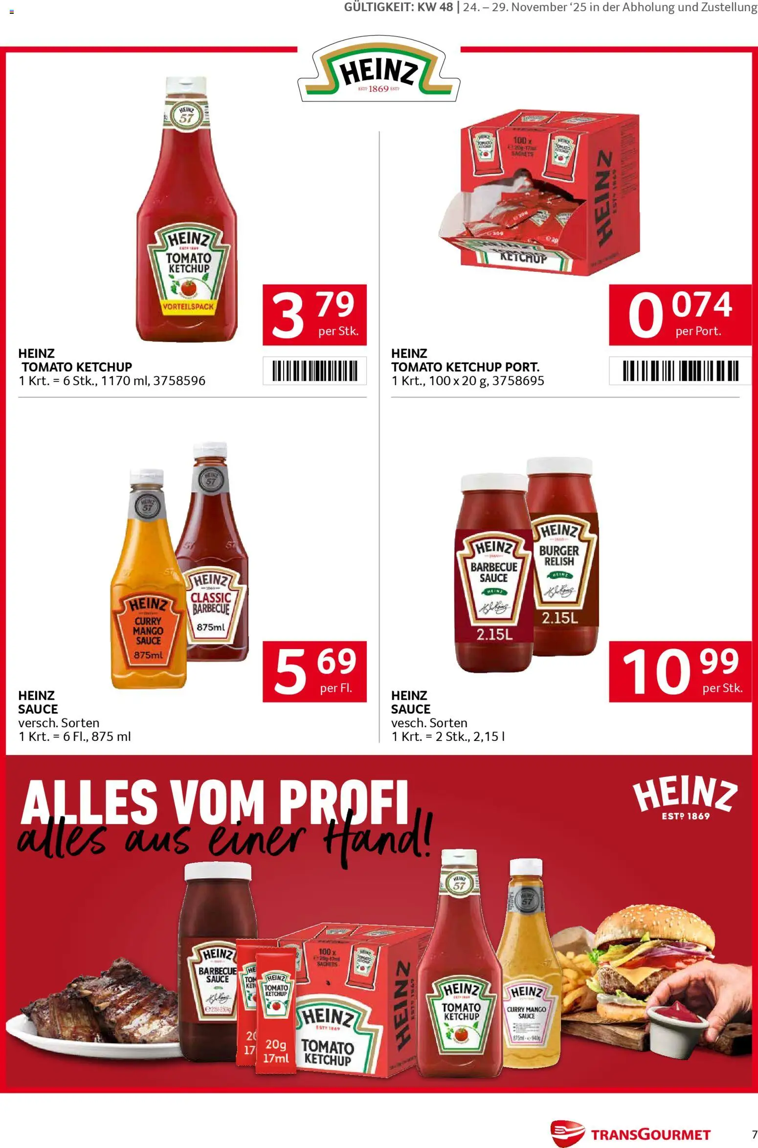 Transgourmet Markenfestwoche gültig ab 24.11.2025 | Seite: 7 | Produkte: Ketchup, Mango