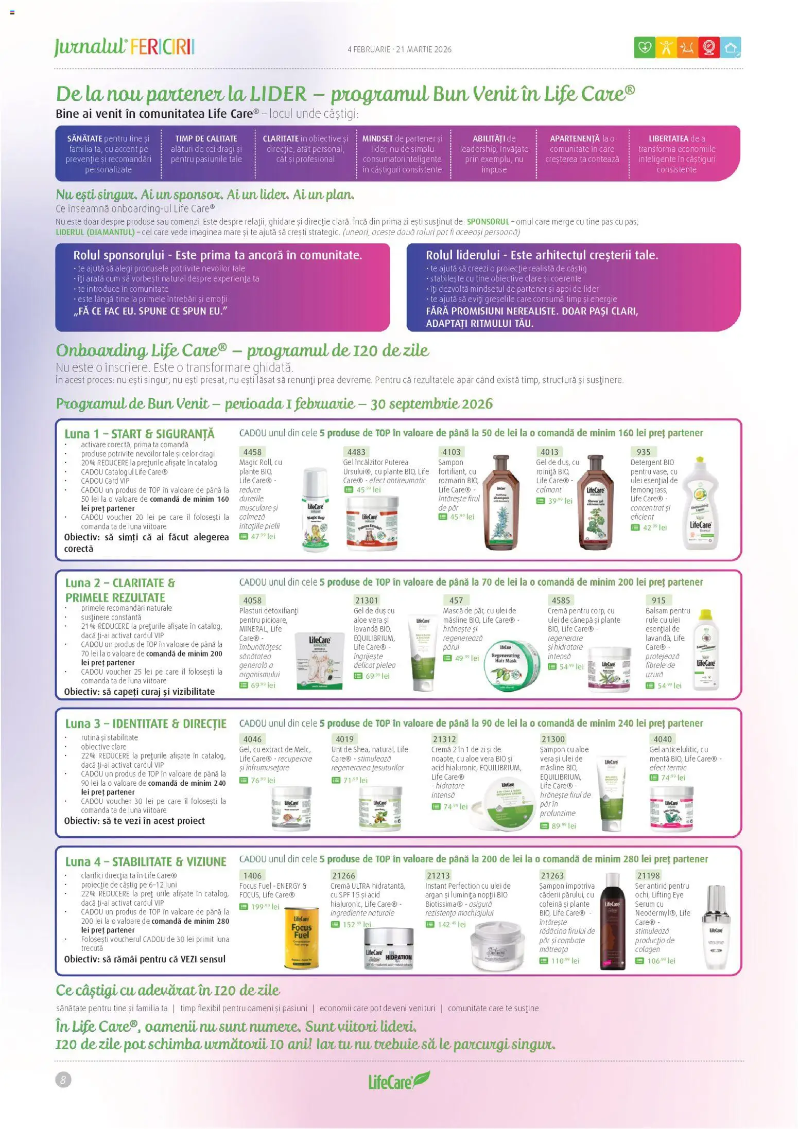 Noul catalog Life Care – valabil de la 04.02.2026 | Pagină: 8 | Produse: Top, Unt, Cremă, Gel de duș