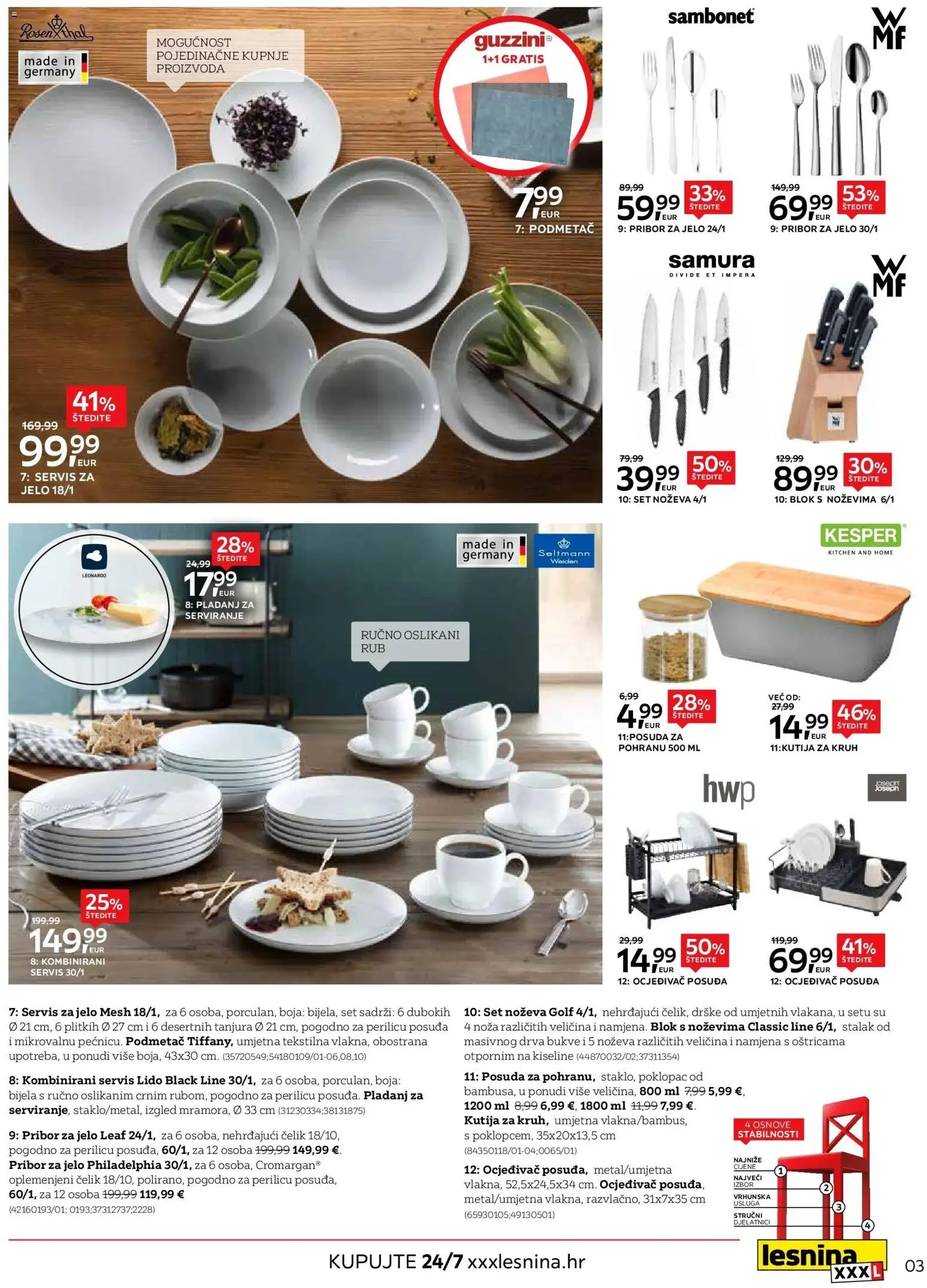 Lesnina katalog | vrijedi od 30.03.2026 | Stranica: 3 | Proizvodi: Kutija, Kruh, Pribor za jelo, Pladanj