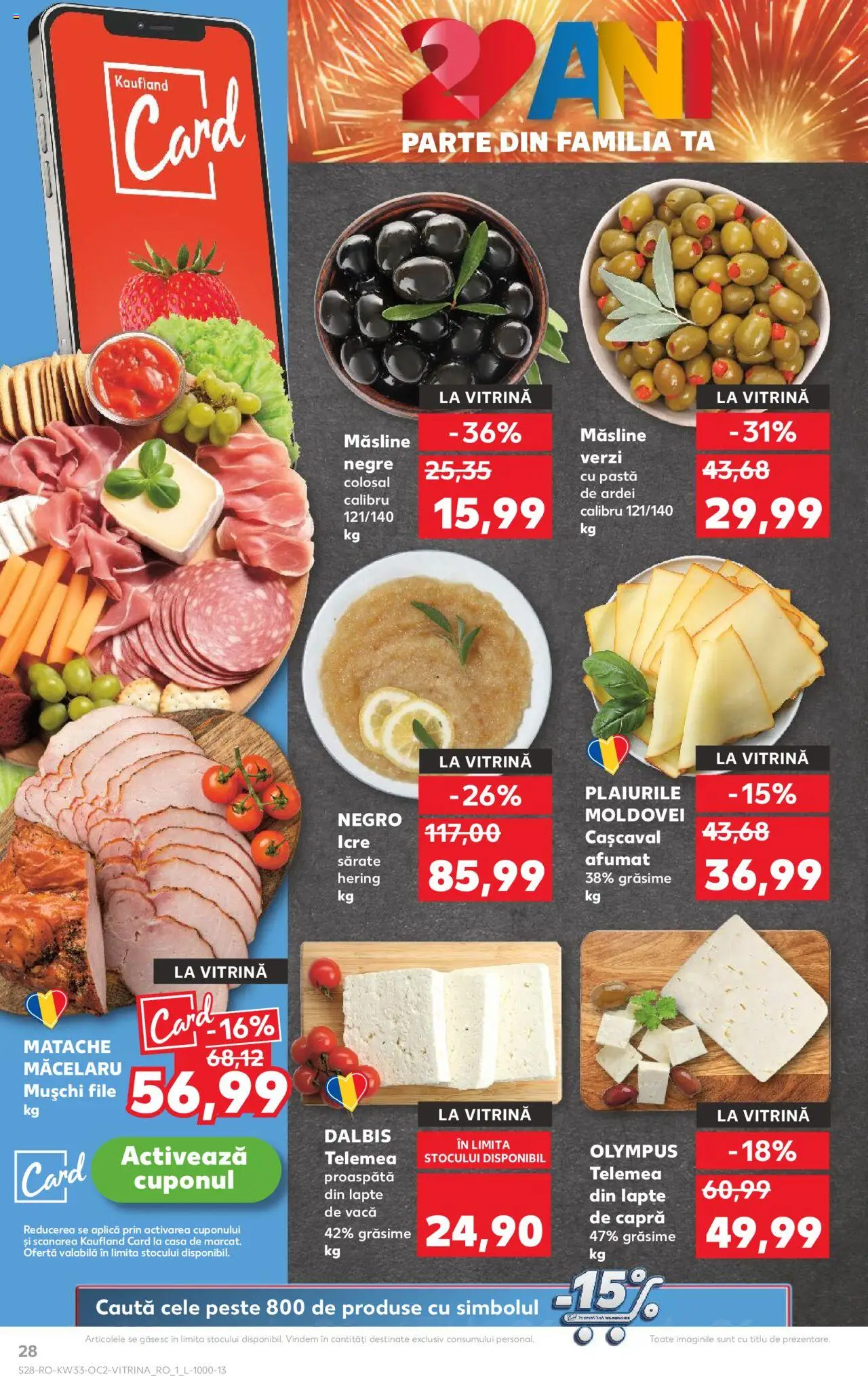 Kaufland RO akciós ujság - amely érvényes a következő dátumtól: 13.08.2025 | Oldal: 28 | Termékek: Hering