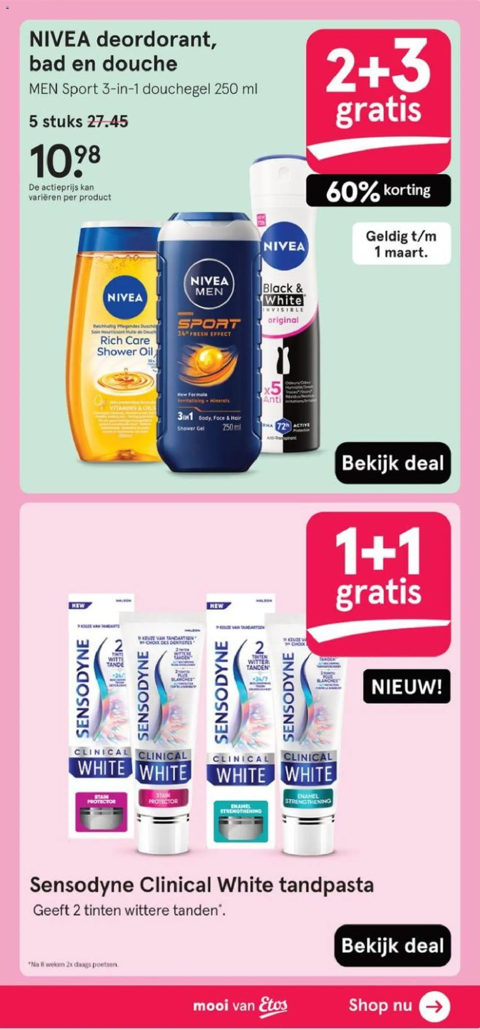 {H1} | Pagina: 65 | Producten: Tandpasta, Kan, Bad, Douchegel