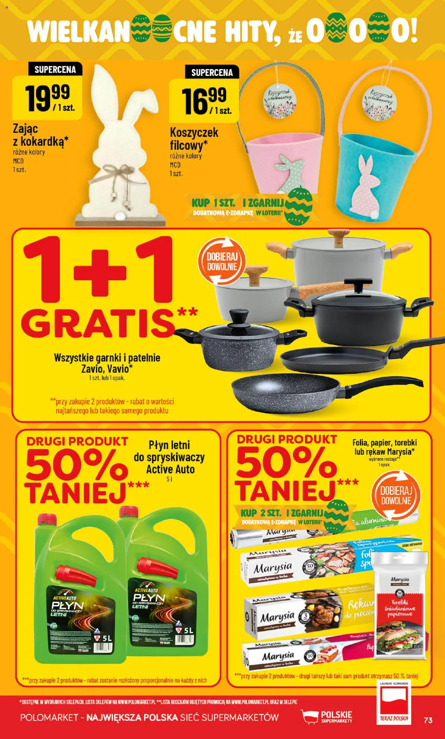 POLOmarket gazetka od 25.03.2026 | Strona: 73 | Produkty: Patelnie, Garnki, Torebki