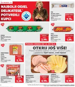 PIK Zimska, kulen ili čajna kobasica, trajni proizvod 650 g - Pregled kataloga iz trgovine Kaufland, vrijedi od 01.04.2026 | Stranica: 18 | Proizvodi: Sir, Kobasica, Perutnina Ptuj, Kulen