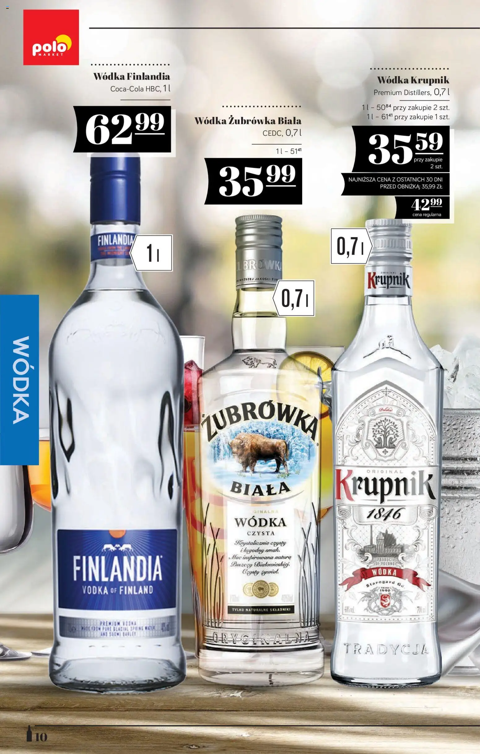 POLOmarket katalog - Alkoholi od 05.03.2026 | Strona: 10 | Produkty: Wódka finlandia, Żubrówka, Vodka, Wódka