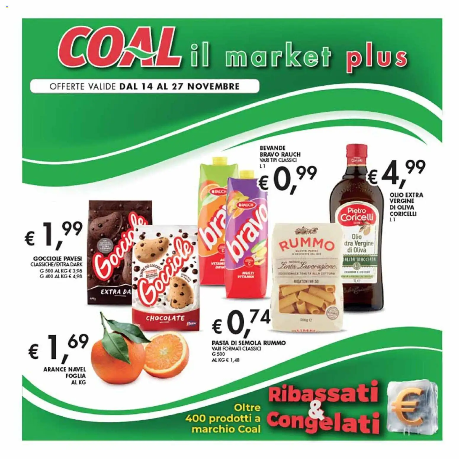 Volantino Coal del 14.11.2025 | Pagina: 1 | Prodotti: Arance, Olio, Pasta, Olio extra vergine