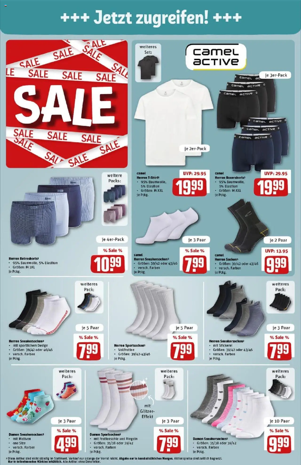Rewe prospekt Dachau	 - gültig ab dem 13.07.2025 | Seite: 38 | Produkte: T-Shirt, Socken