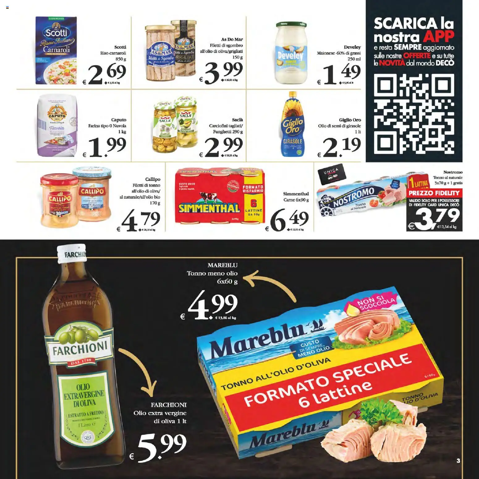 Volantino Decò del 14.11.2025 | Pagina: 3 | Prodotti: Maionese, Tonno, Tonno al naturale, Olio extra vergine