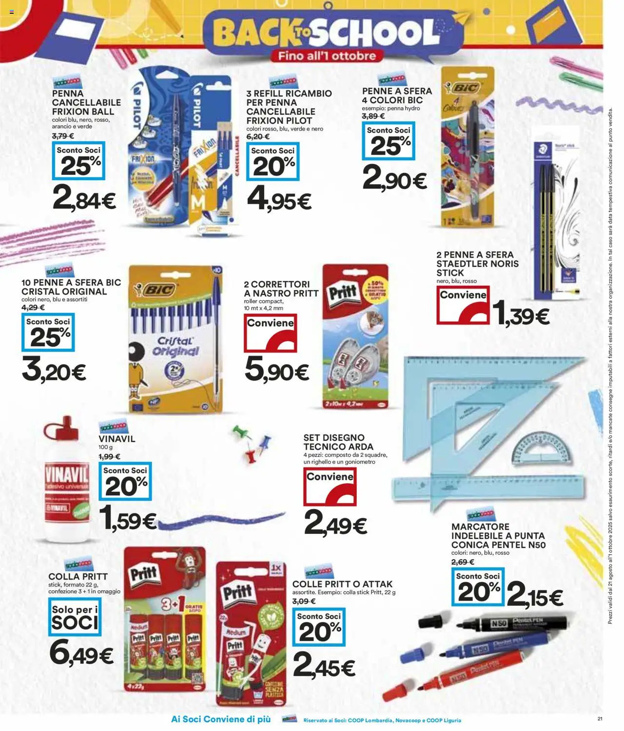 Volantino COOP del 21.08.2025 | Pagina: 21 | Prodotti: Data, Colla, Penne