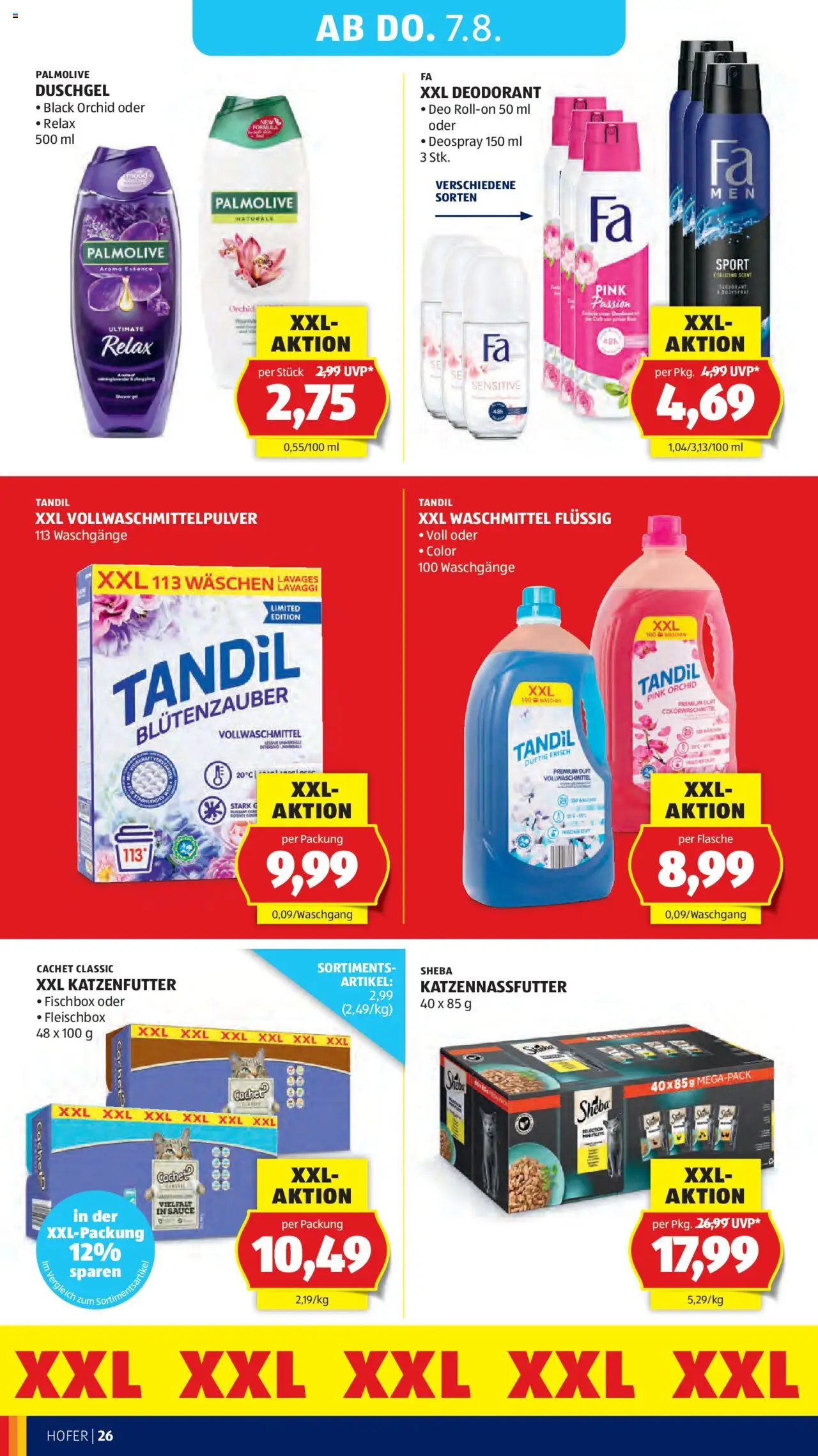 Hofer Flugblatt gültig ab 01.08.2025 | Seite: 30 | Produkte: Duft, Duschgel, Deodorant, Waschmittel