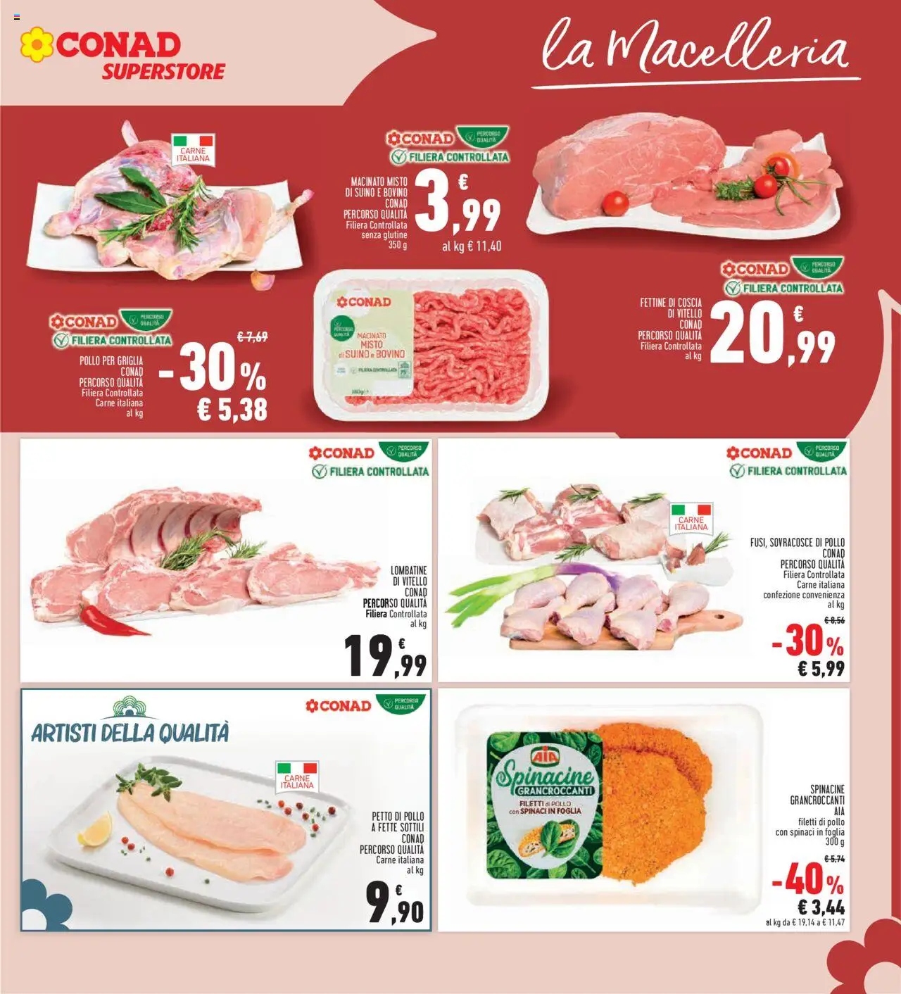 Volantino Conad del 28.08.2025 | Pagina: 9 | Prodotti: Bovino, Vitello, Griglia, Macinato