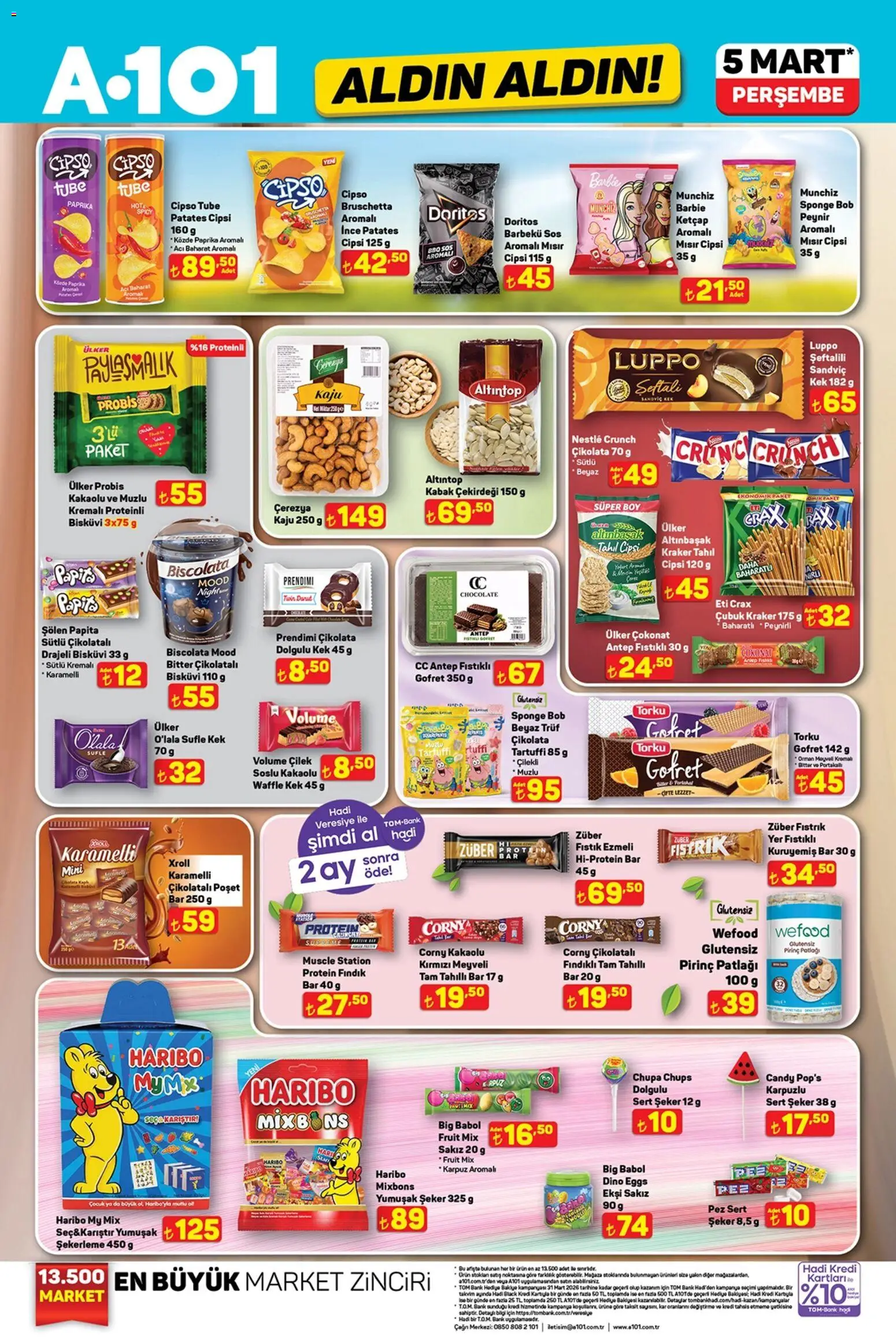 A101 Katalog - Aldın Aldın - 05.03.2026 tarihinden itibaren geçerlidir | Sayfa: 2 | Ürünler: Fıstık, Peynir, Barbekü sos, Fındık