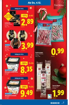 Lidl Aktionen ab 04.12.2025 gültig | Seite: 17 | Produkte: Dunkle schokolade, Schokolade, Himbeere, Creme