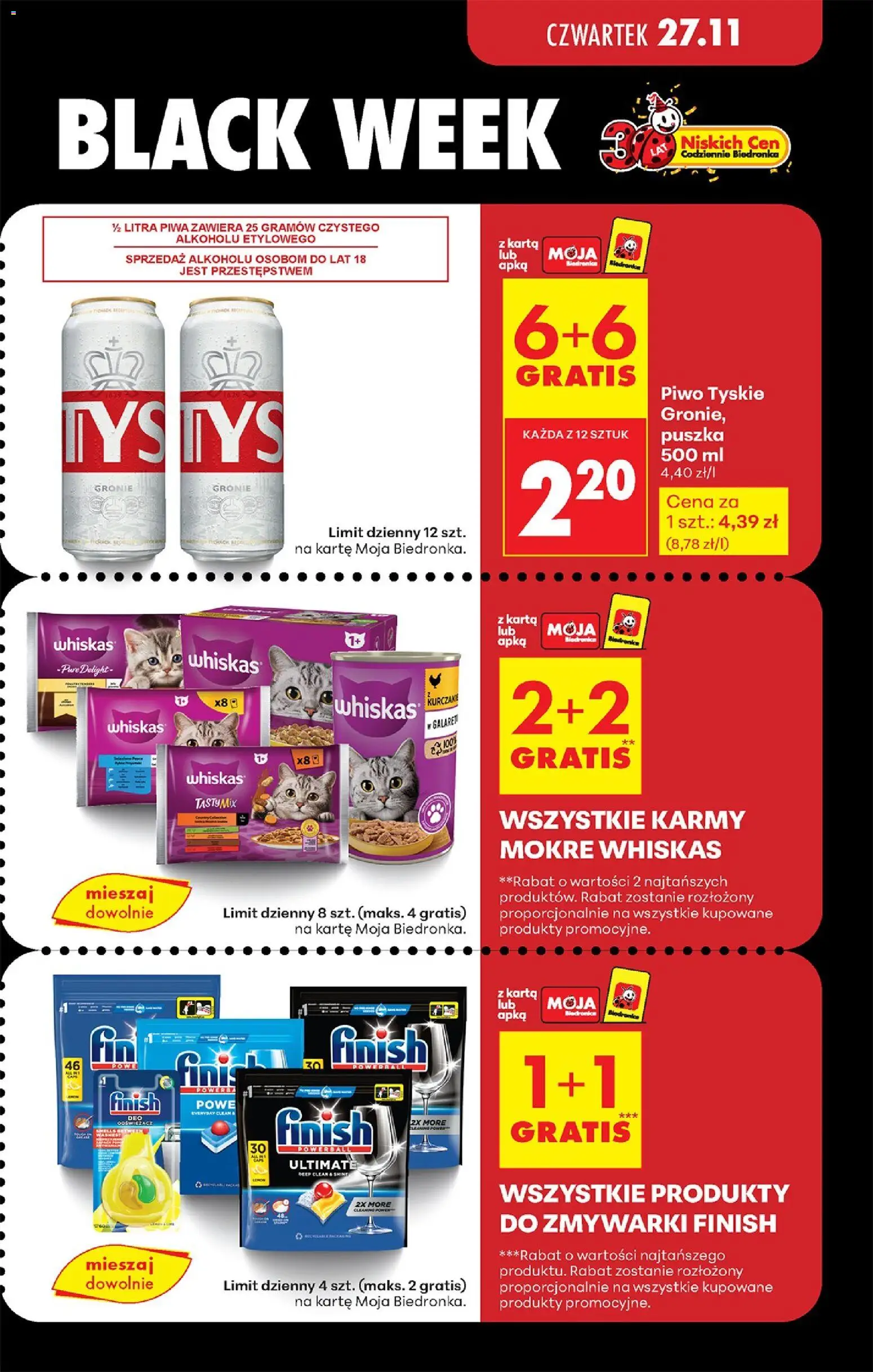 Biedronka Black Friday od 27.11.2025 | Strona: 5 | Produkty: Odświeżacz, Tyskie, Finish, Detergent