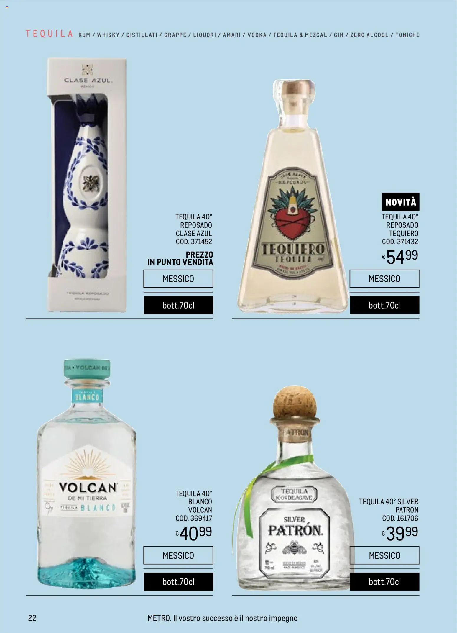 Volantino Metro del 06.11.2025 | Pagina: 22 | Prodotti: Gin, Vodka, Whisky, Rum