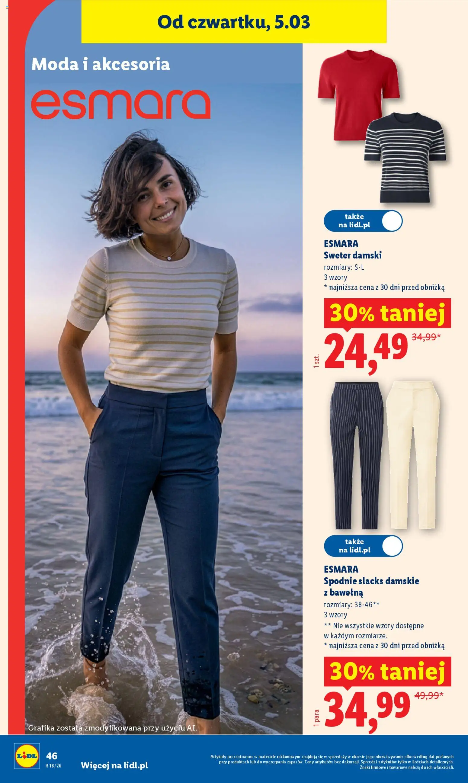 Lidl gazetka od 29.04.2026 | Strona: 46 | Produkty: Sweter, Spodnie
