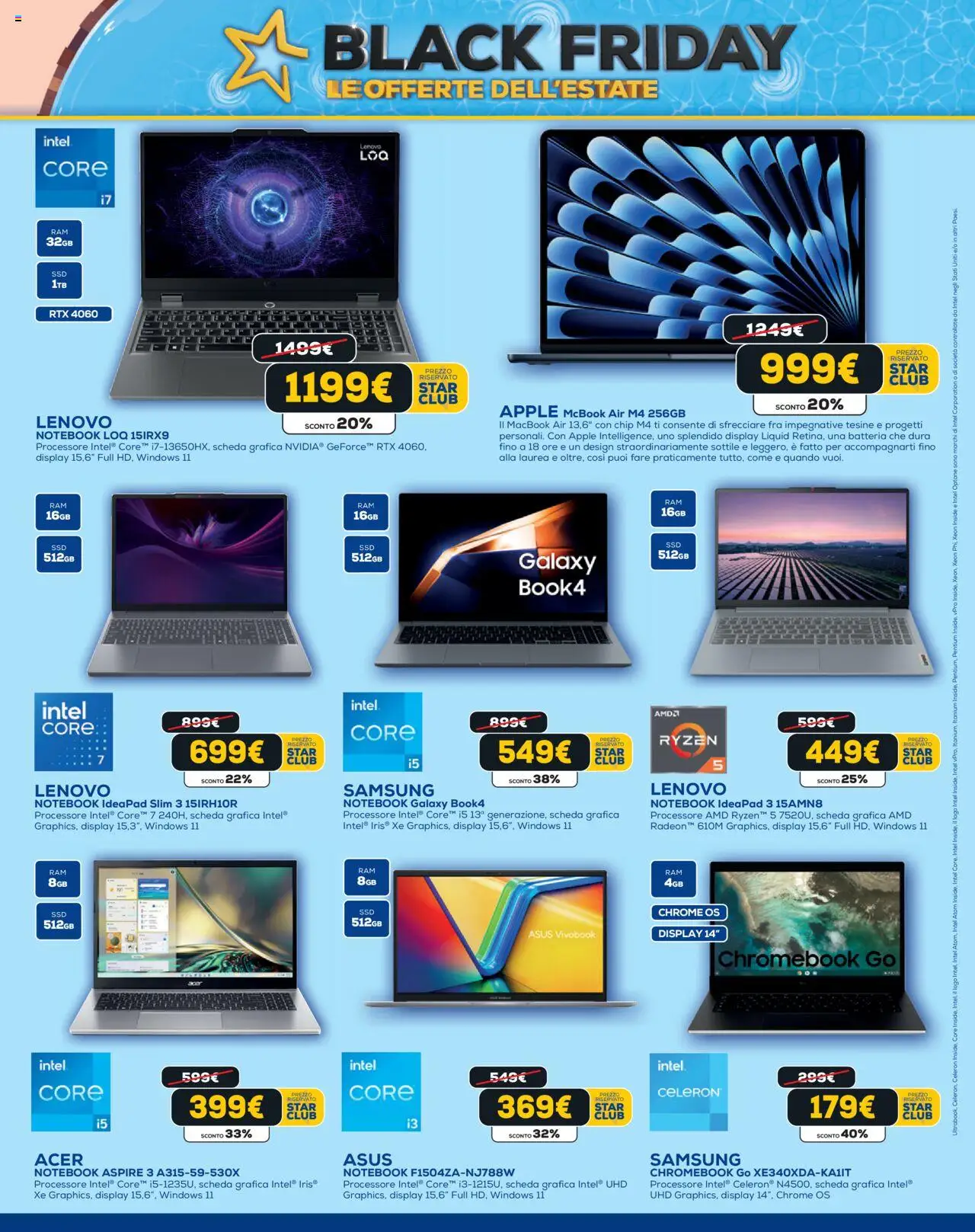 Volantino Euronics del 05.06.2025 | Pagina: 6 | Prodotti: Notebook, Macbook air, Batteria, Samsung
