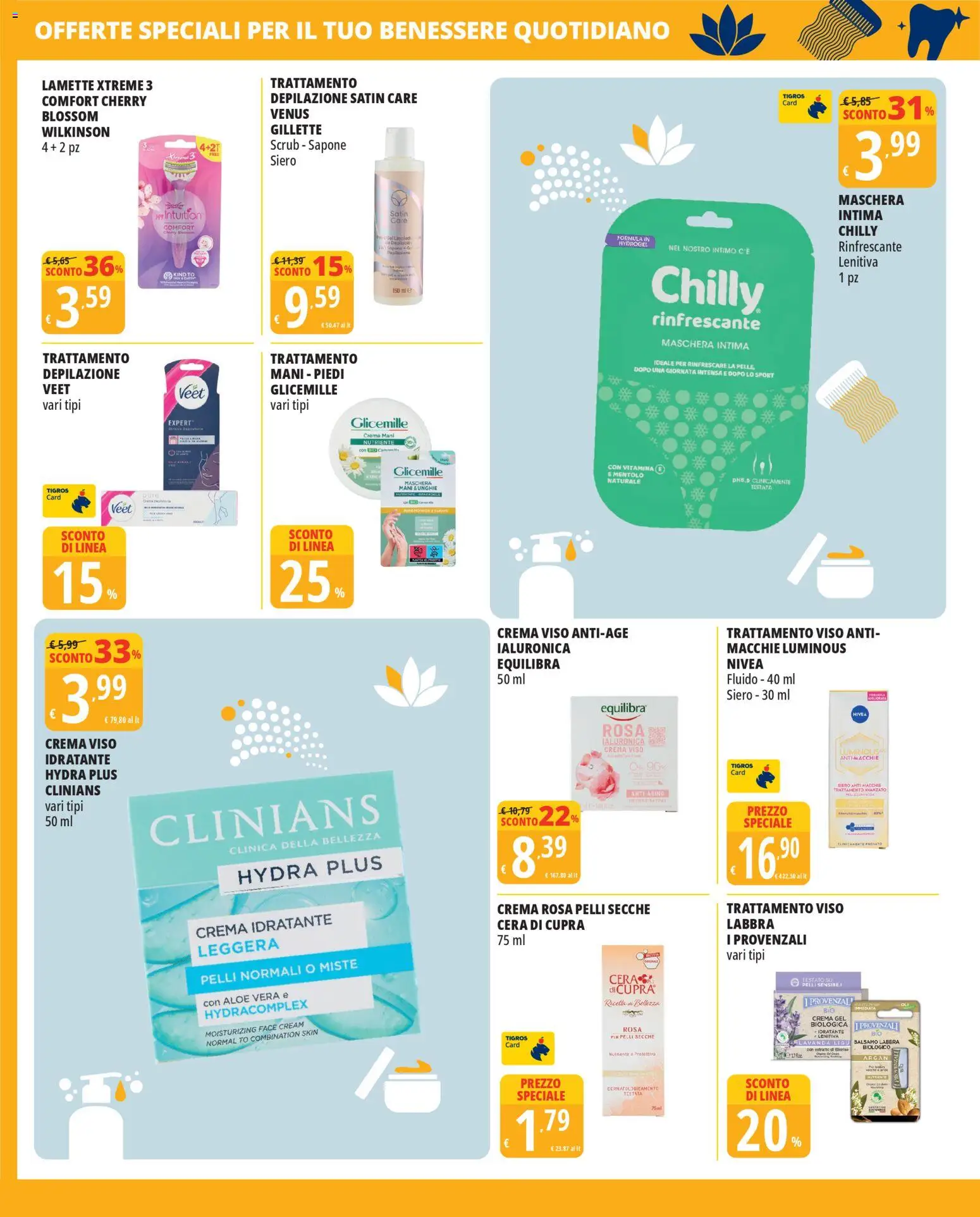 Volantino Tigros del 28.01.2026 | Pagina: 6 | Prodotti: Maschera, Sapone, Crema viso, Lavanda