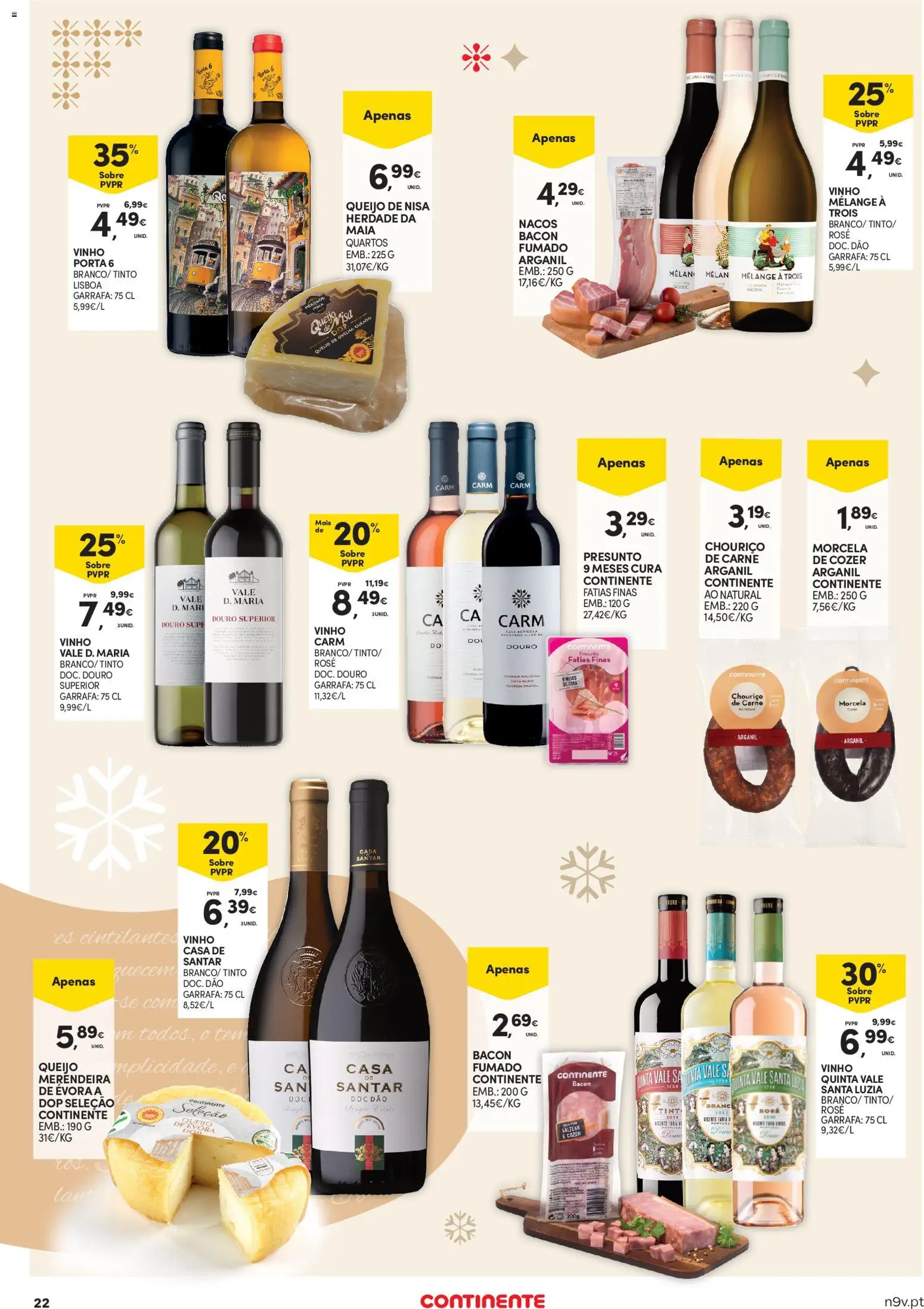 Continente - Açores │ válido de 13.11.2025 | Página: 22 | Produtos: Tinta, Queijo, Presunto, Carne