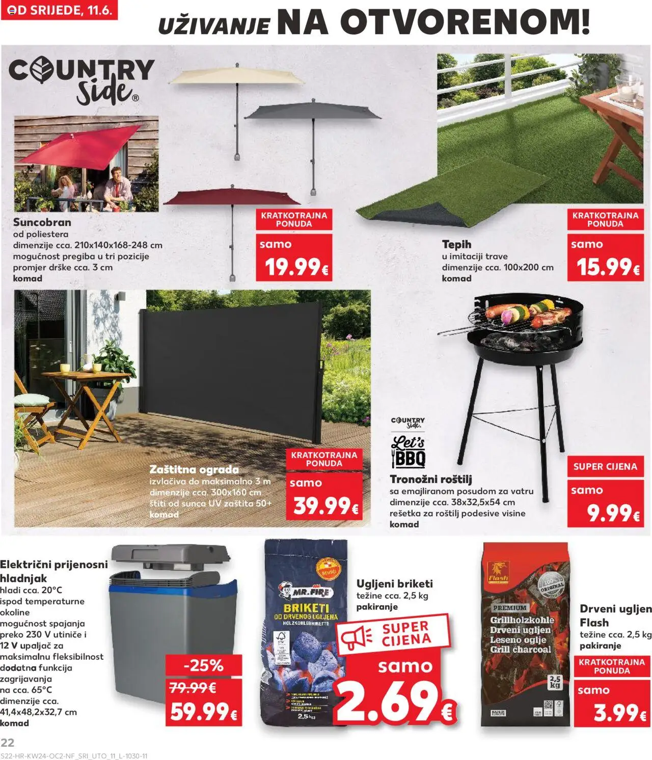 Kaufland HR akciós ujság - amely érvényes a következő dátumtól: 11.06.2025 | Oldal: 22 | Termékek: Grill