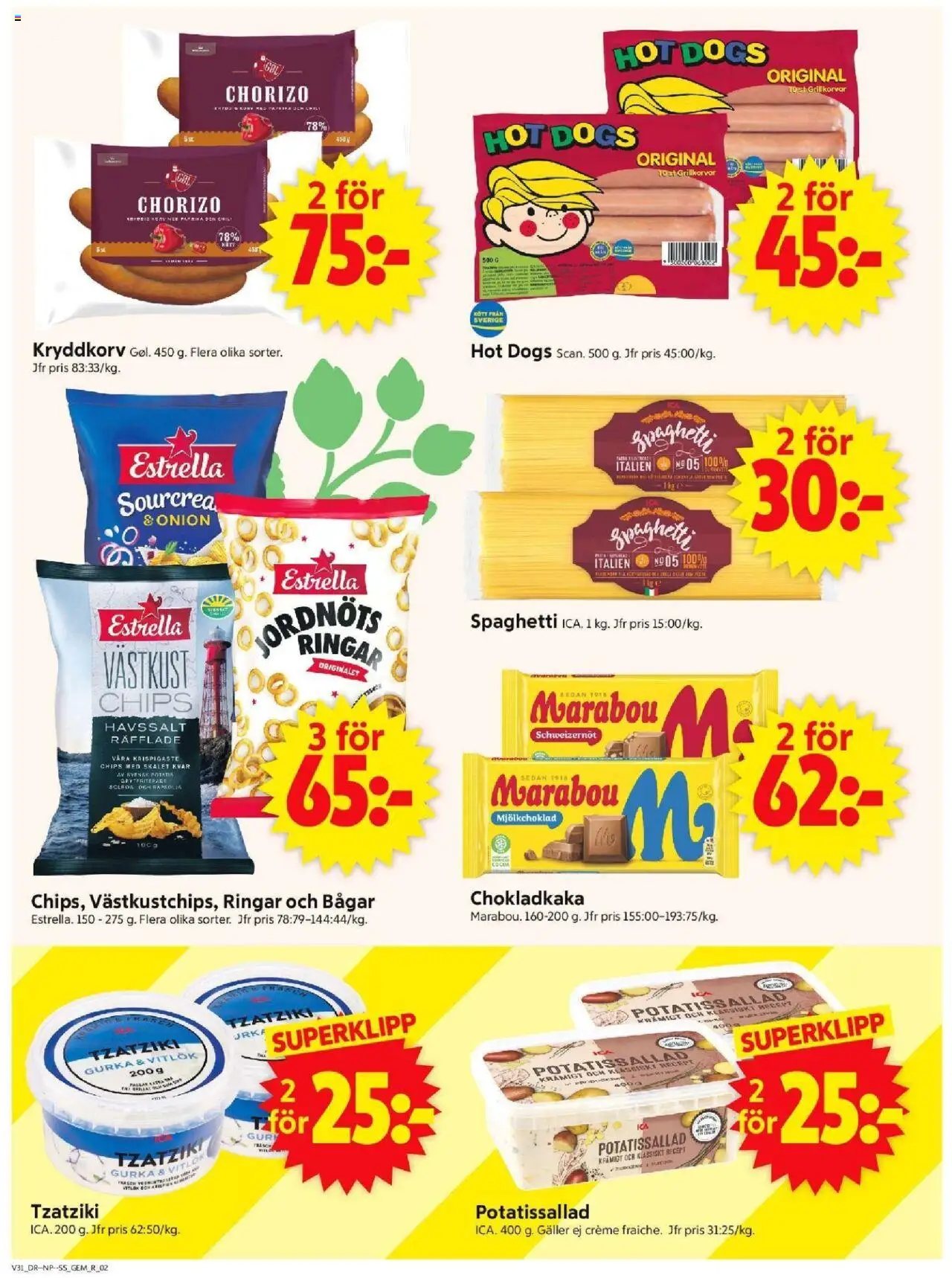 ICA Supermarket reklamblad aktuell från 28.07.2025 | Sida: 2 | Produkter: Potatissallad, Galler, Chili, Potatis