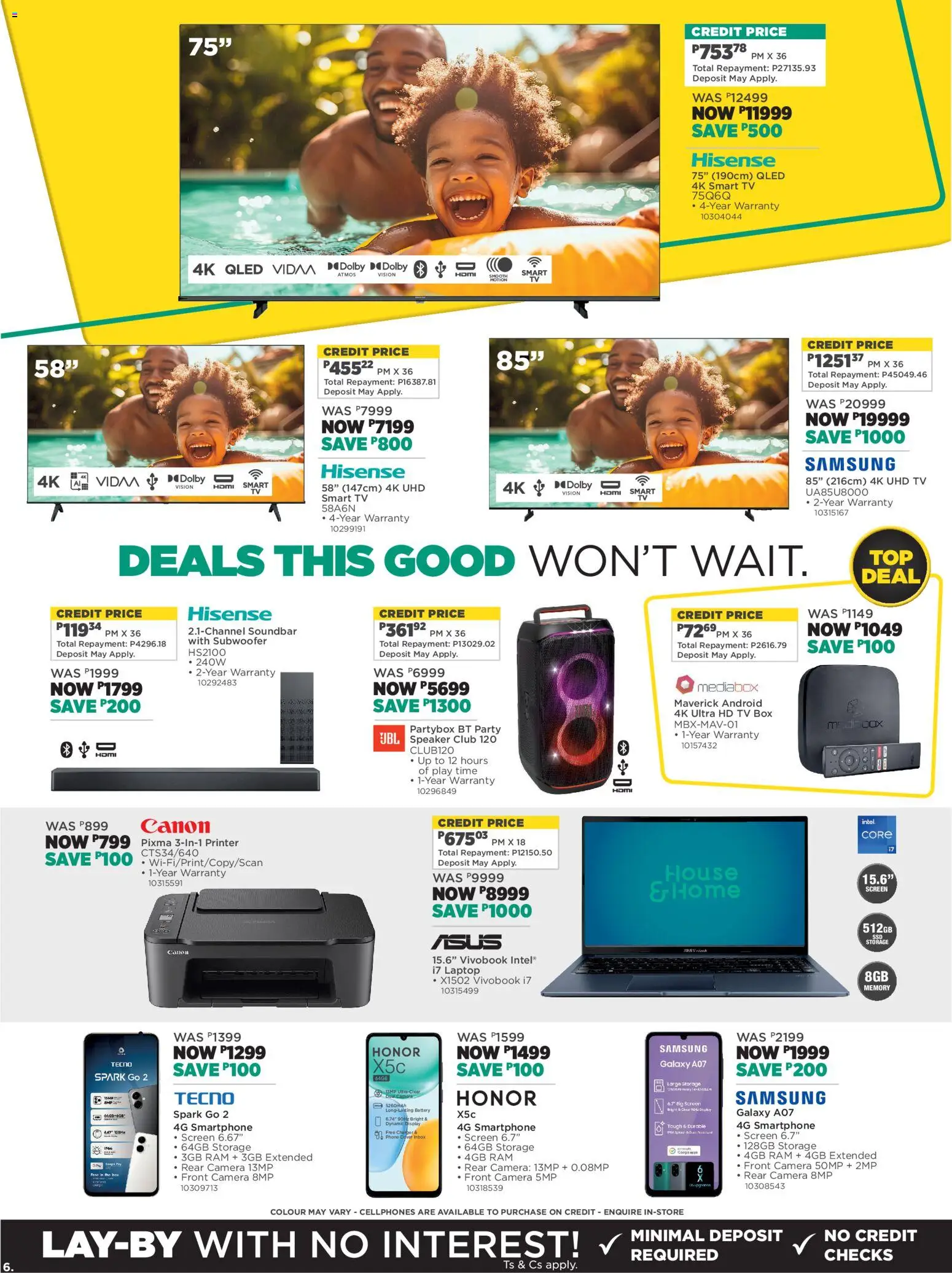 New House and Home catalogue – valid from 16.02.2026 | Page: 6 | Products: Phone, Speaker, Box, Battery